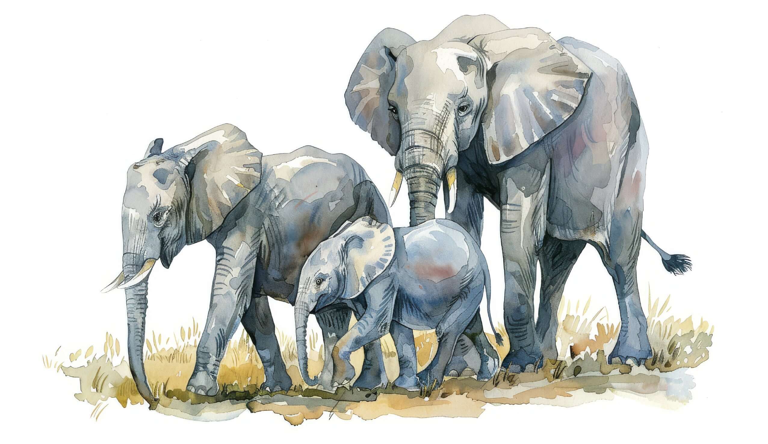 Olifanten familie - Animal Art Collectie