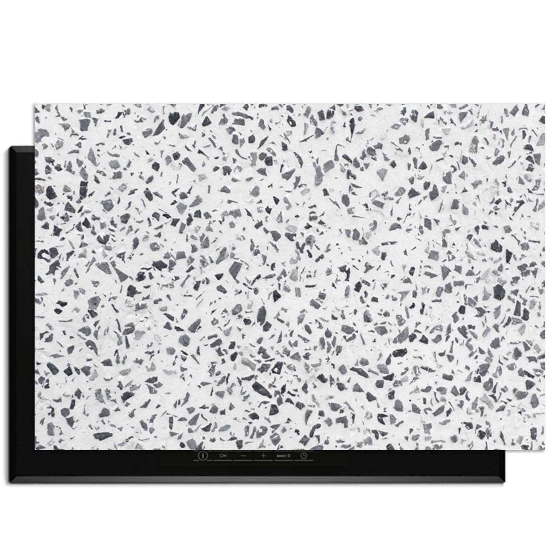 Carrara Mist - Inductie Beschermer, elegant design geïnspireerd op Italiaans marmer voor je keuken.