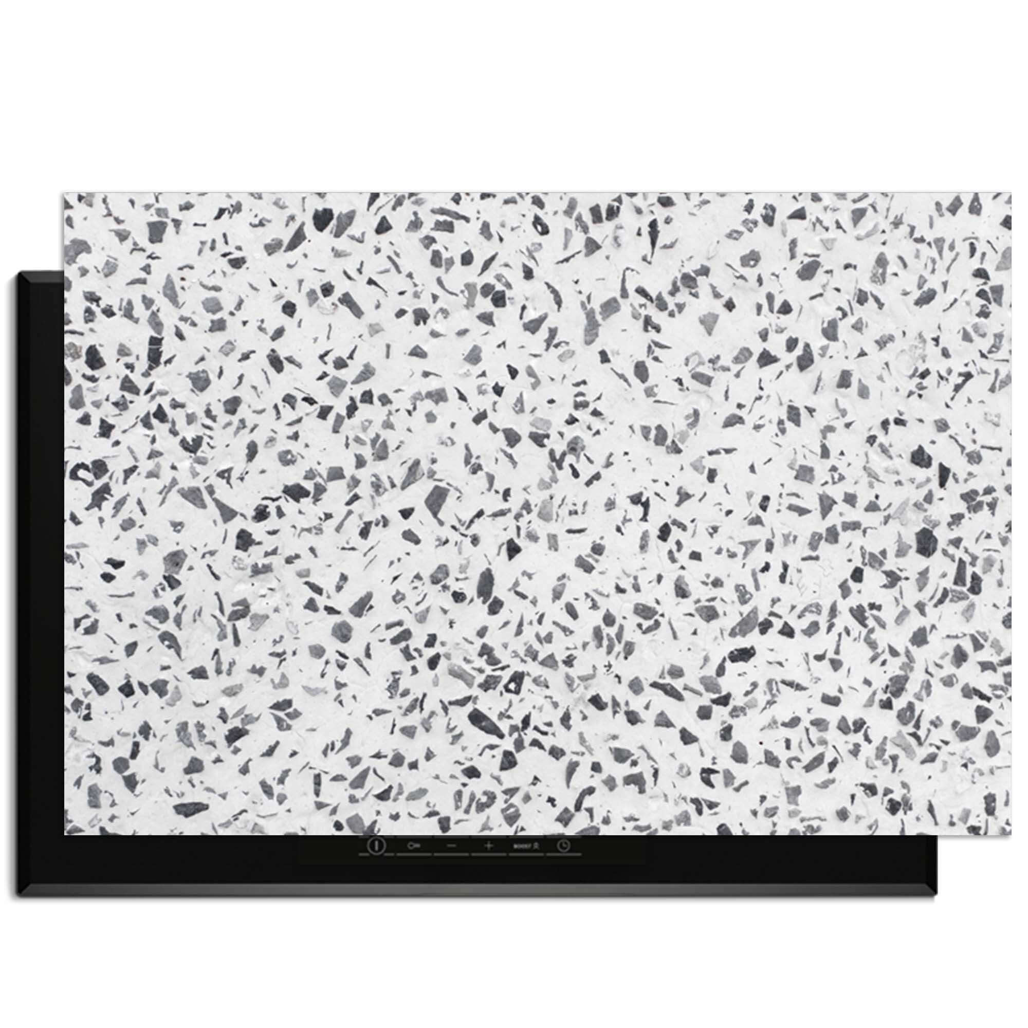 Carrara Mist - Inductie Beschermer, elegant design geïnspireerd op Italiaans marmer voor je keuken.