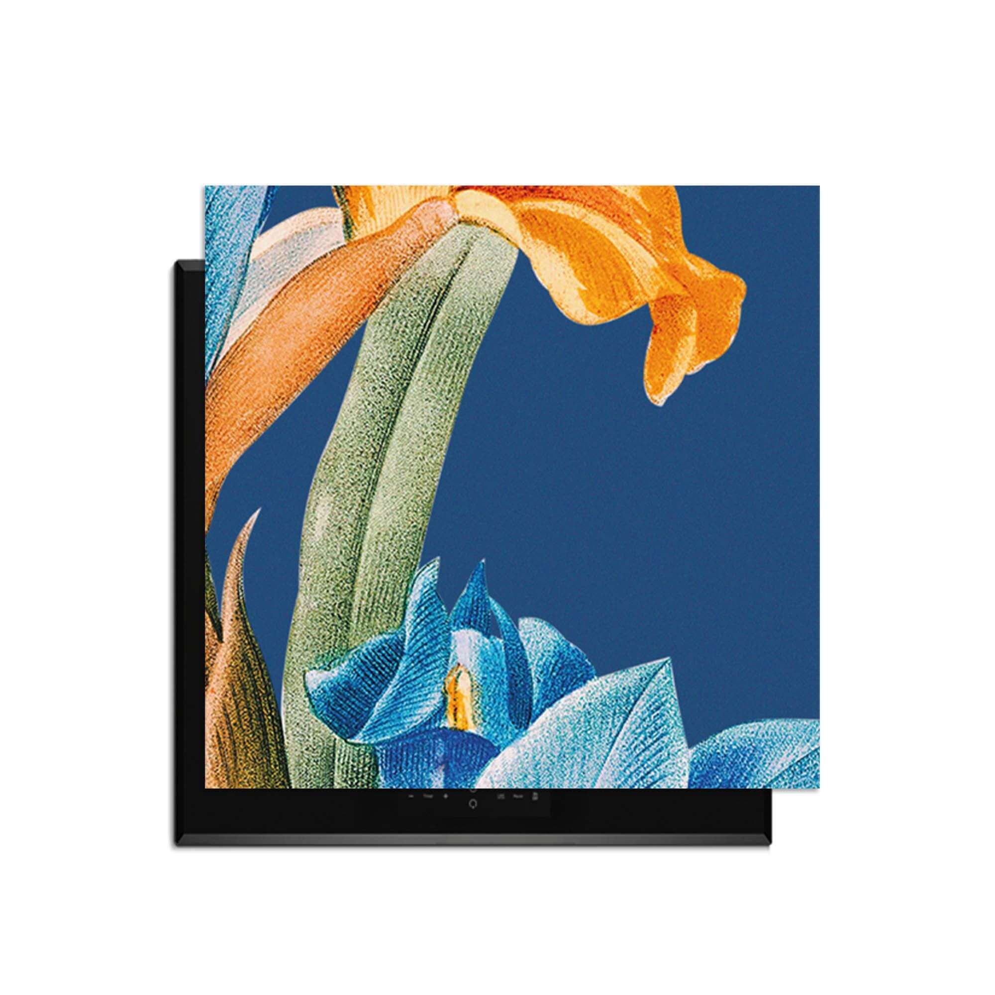 Iris Elegance – Inductie Beschermer met kleurrijke vintage bloemenprint voor je keuken.