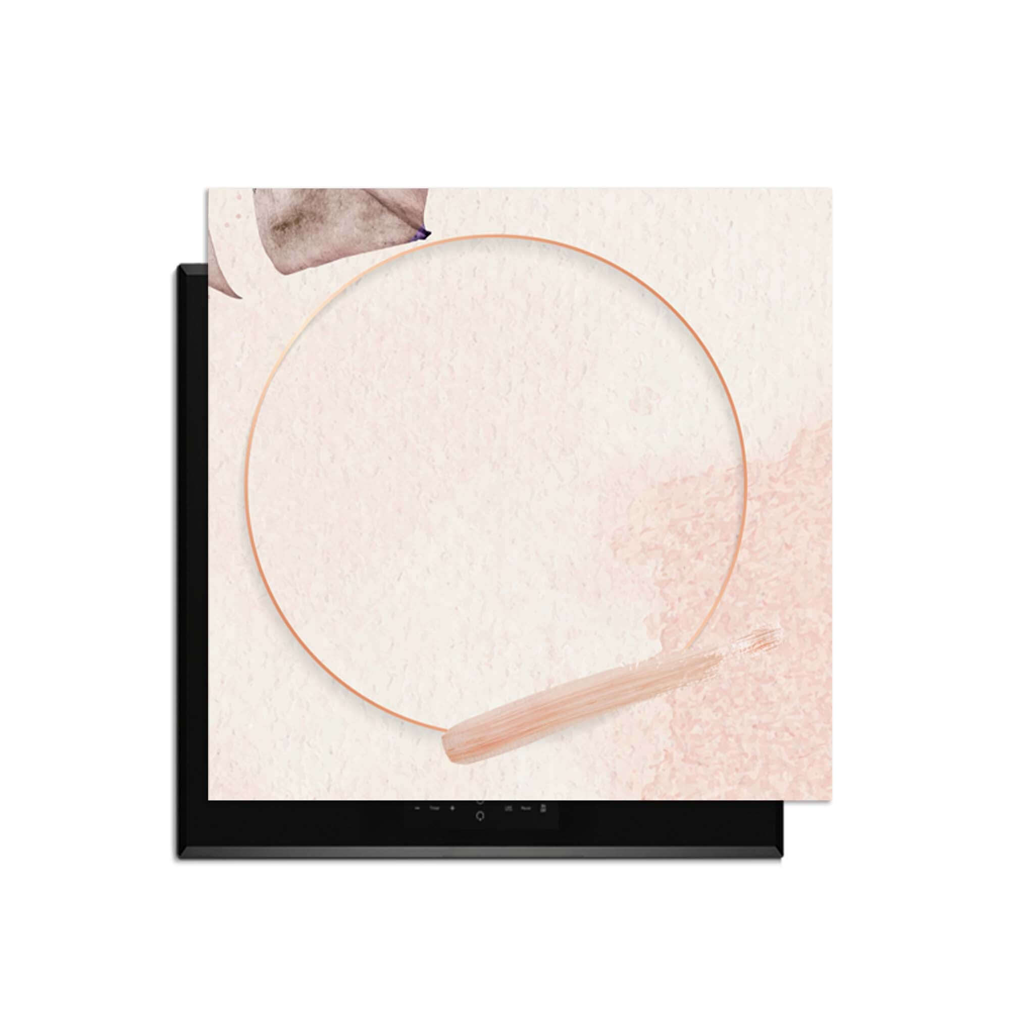 Soft Harmony - Inductie Beschermer met een minimalistisch ontwerp in zachte nude tinten voor een moderne keuken.