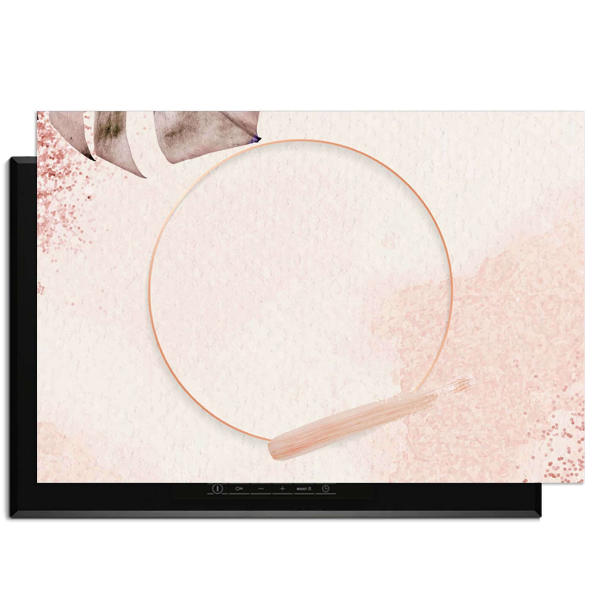 Soft Harmony - Inductie Beschermer met minimalistisch design in zachte nude tinten voor een luxe keuken uitstraling.