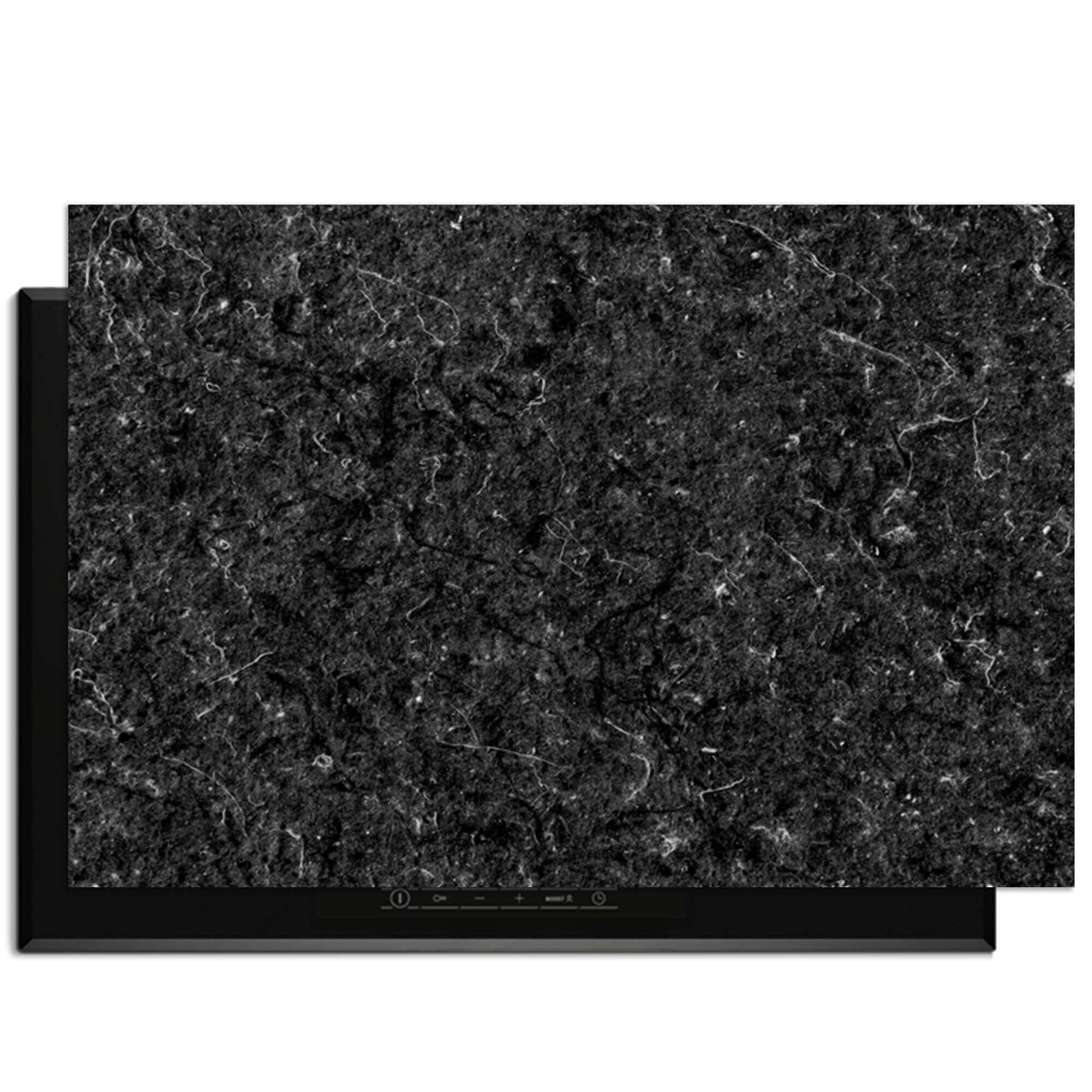Nero Marble - Inductie Beschermer met luxe zwart marmerpatroon voor bescherming van de kookplaat.