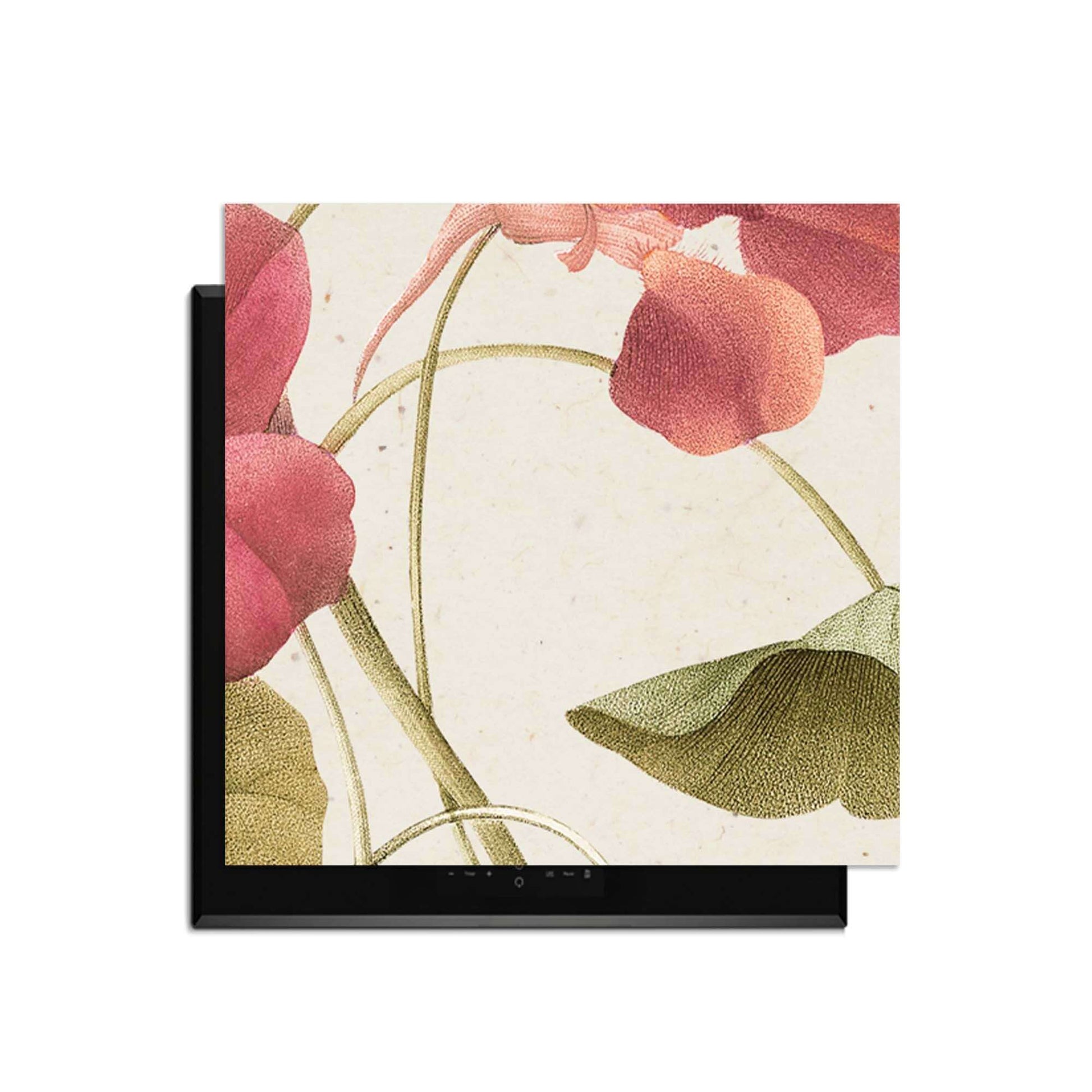 Petal Whisper – Inductie Beschermer met elegante bloemenprint voor een stijlvolle keuken.