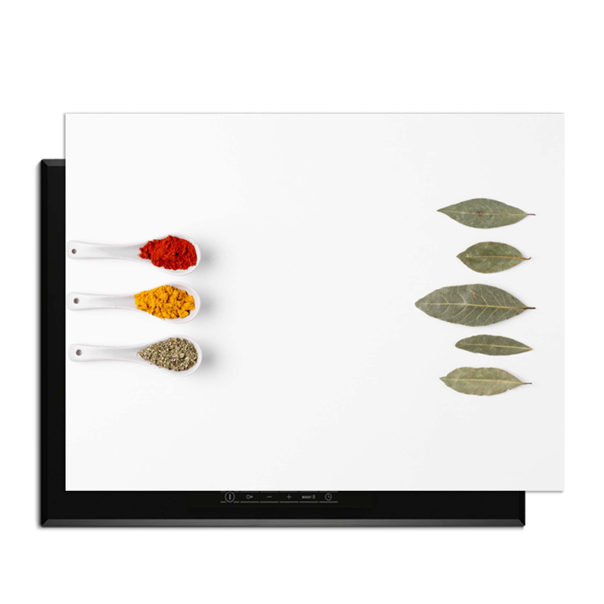 Bay & Blend - Inductie Beschermer met specerijen en laurierbladeren voor keukenbescherming.