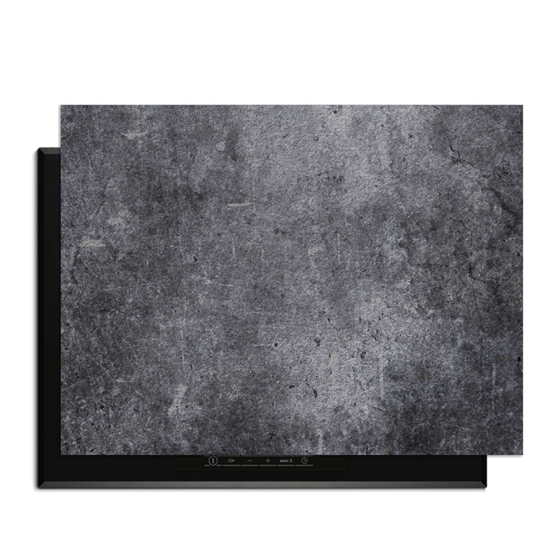 Midnight Concrete – Inductie Beschermer voor een moderne keuken met industriële uitstraling.