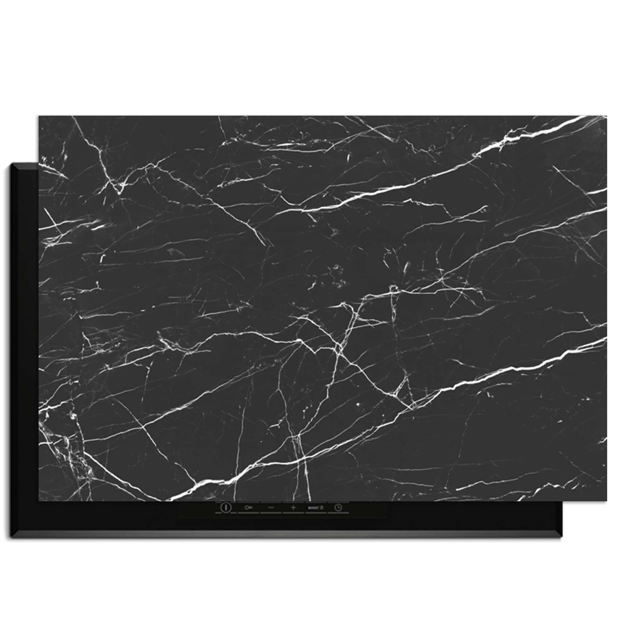 Obsidian Marble - Inductie Beschermer met elegant marmerontwerp voor inductiekookplaat bescherming.