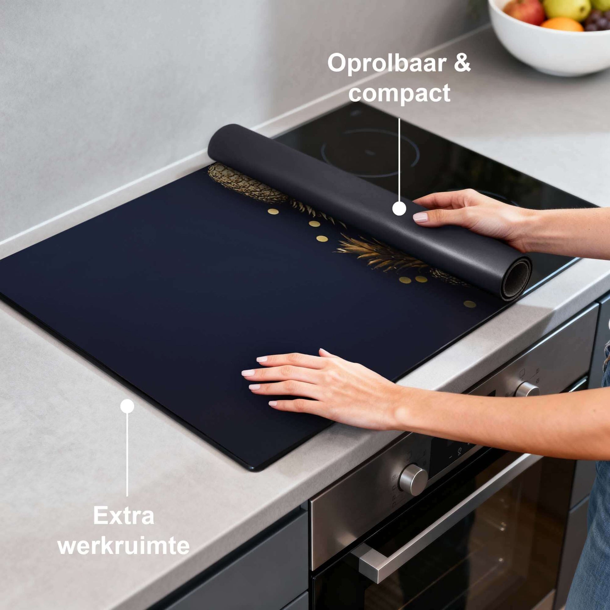 Royal Tropic - Inductie Beschermer, oprolbaar en compact, extra werkruimte voor jouw keuken.
