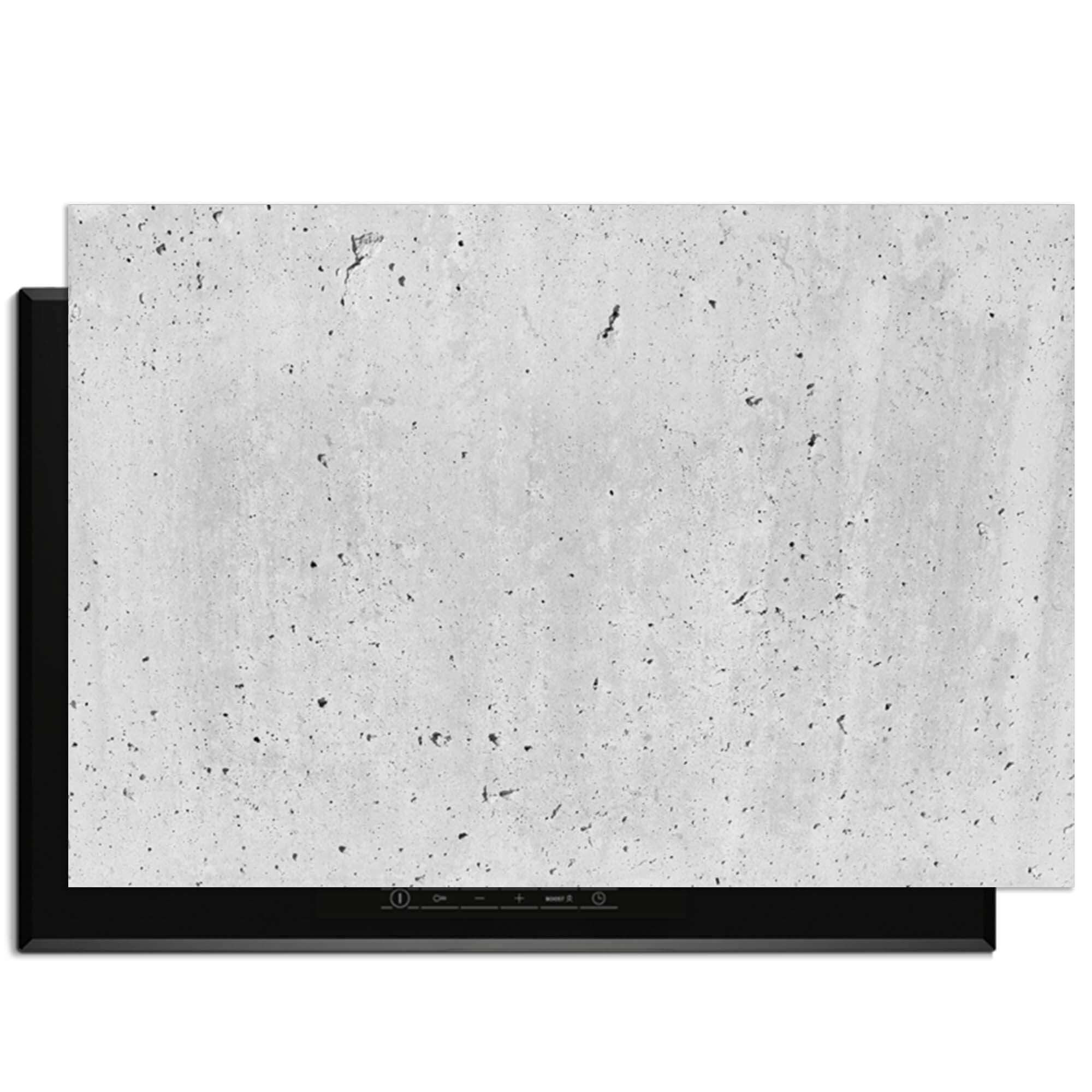 Urban Cement – Inductie Beschermer bovenaanzicht van inductiekookplaat met betonlook