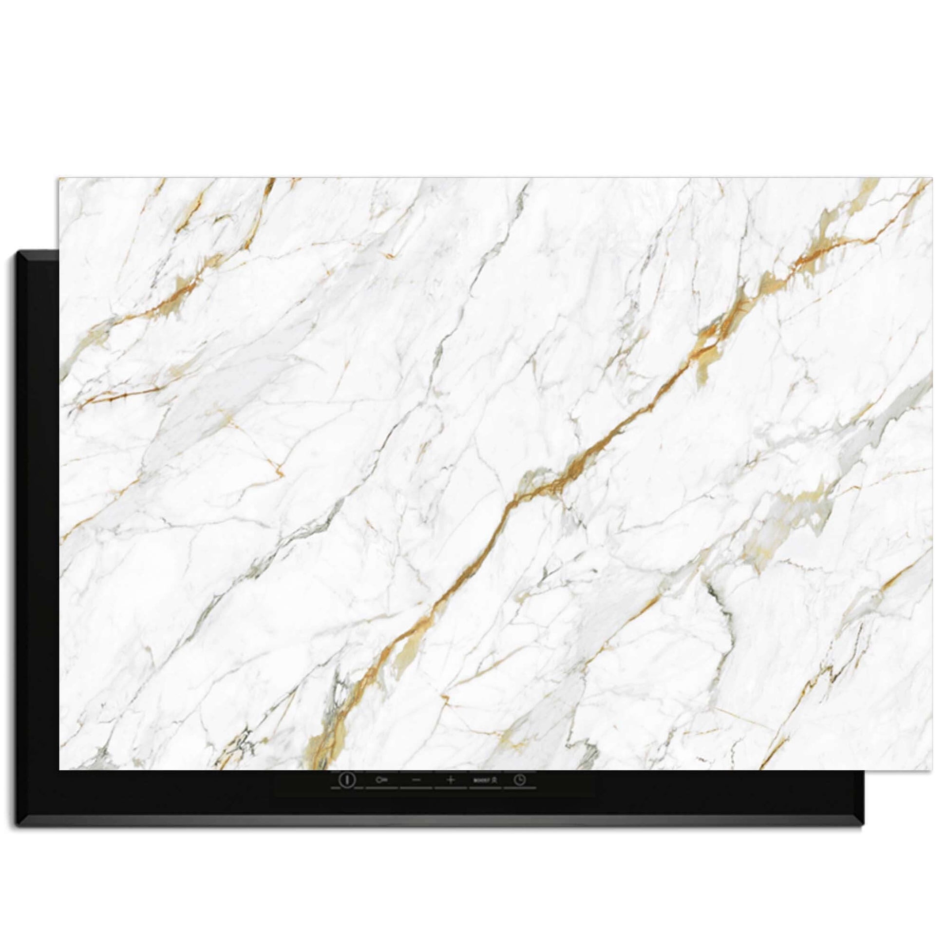 Calacatta Gold - Inductie Beschermer voor een stijlvolle en veilige kookplaat in de keuken.