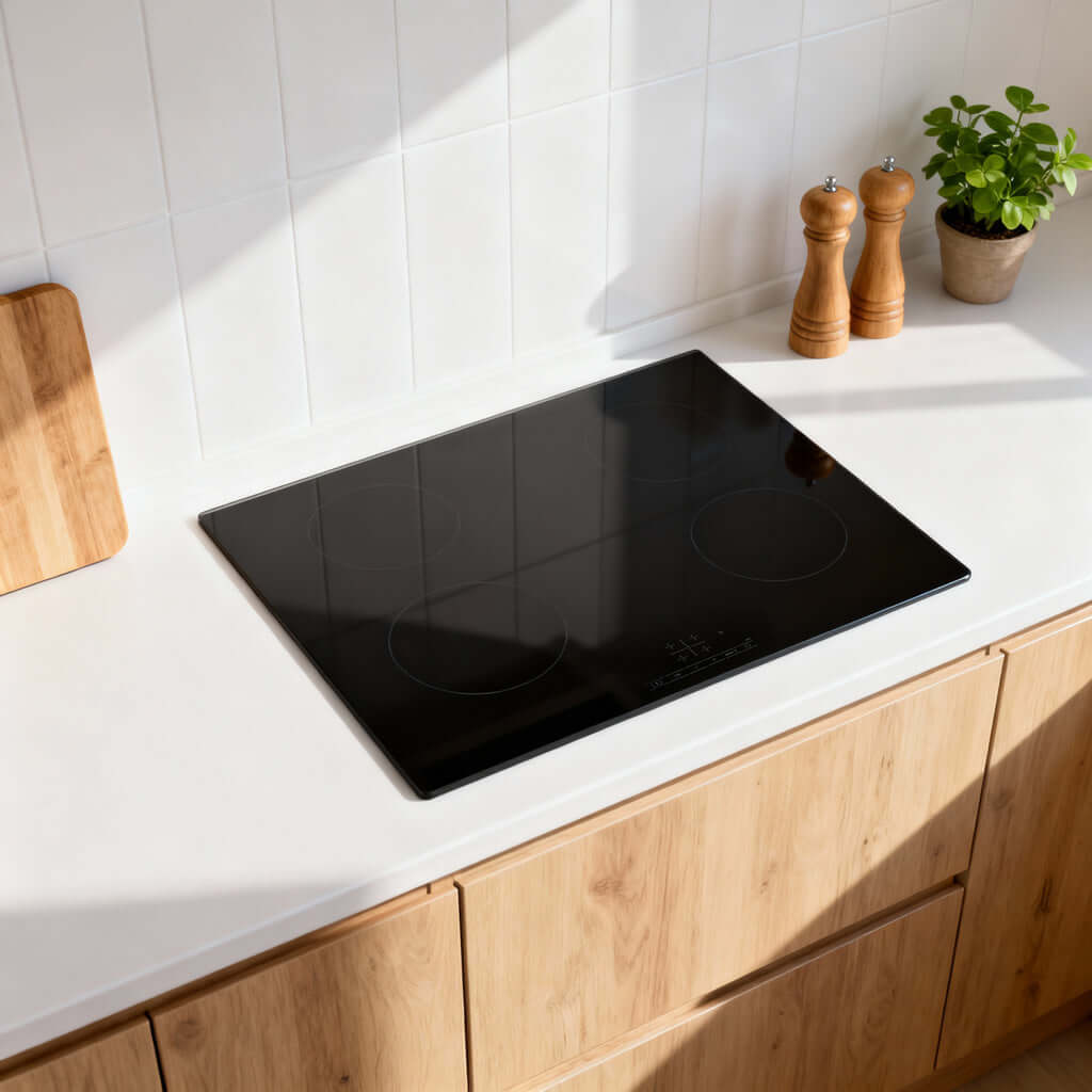 Inductie kookplaat in moderne keuken