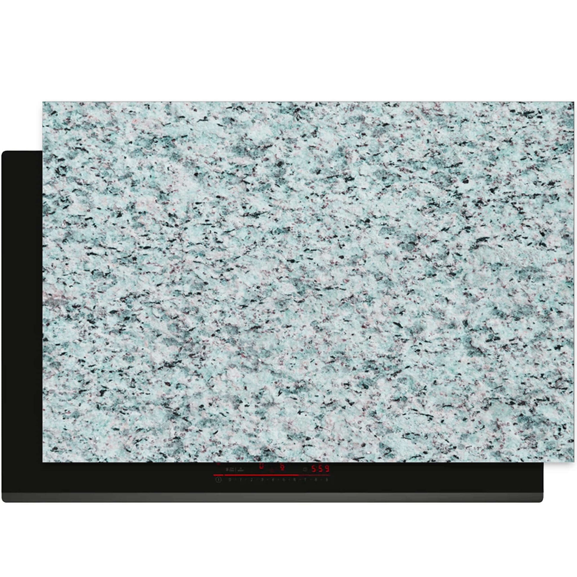 Inductiebeschermer met blauwgrijze granietlook – Baltic Mist design