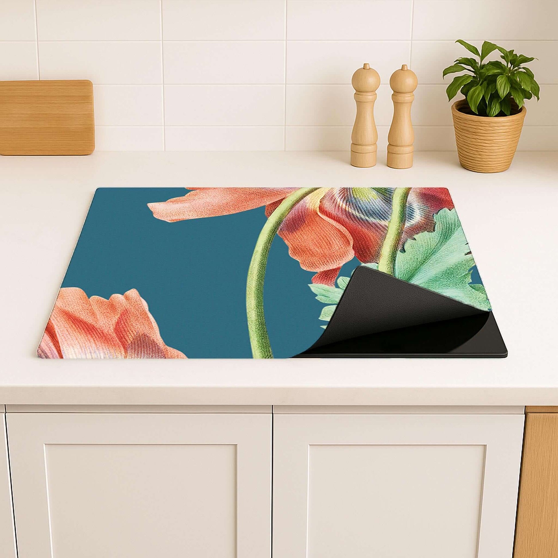 Opgerolde Blooming Grace inductiebeschermer die de flexibiliteit van het materiaal toont