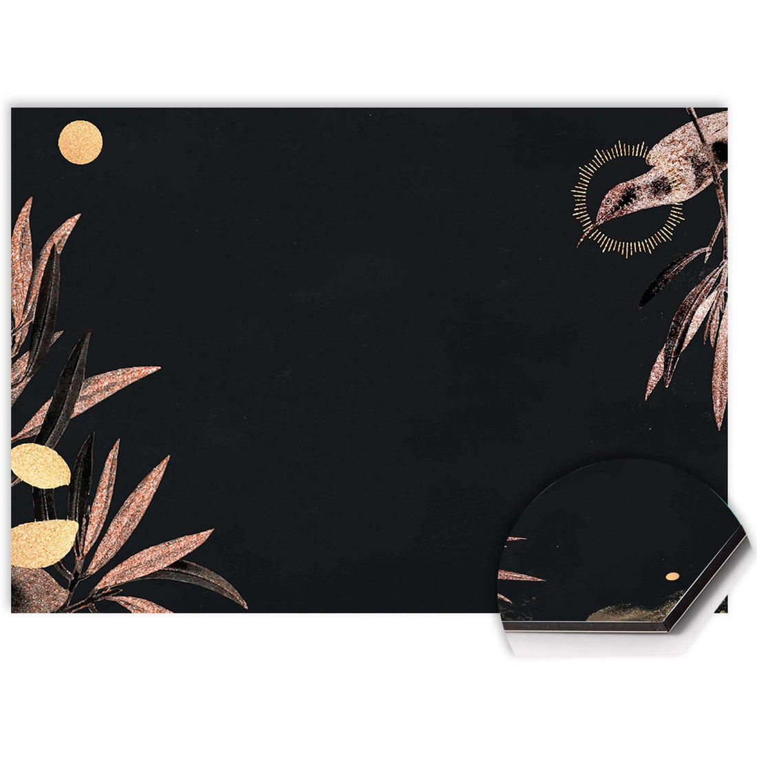 Spatscherm keuken Golden Olive met zwart design en gouden accenten