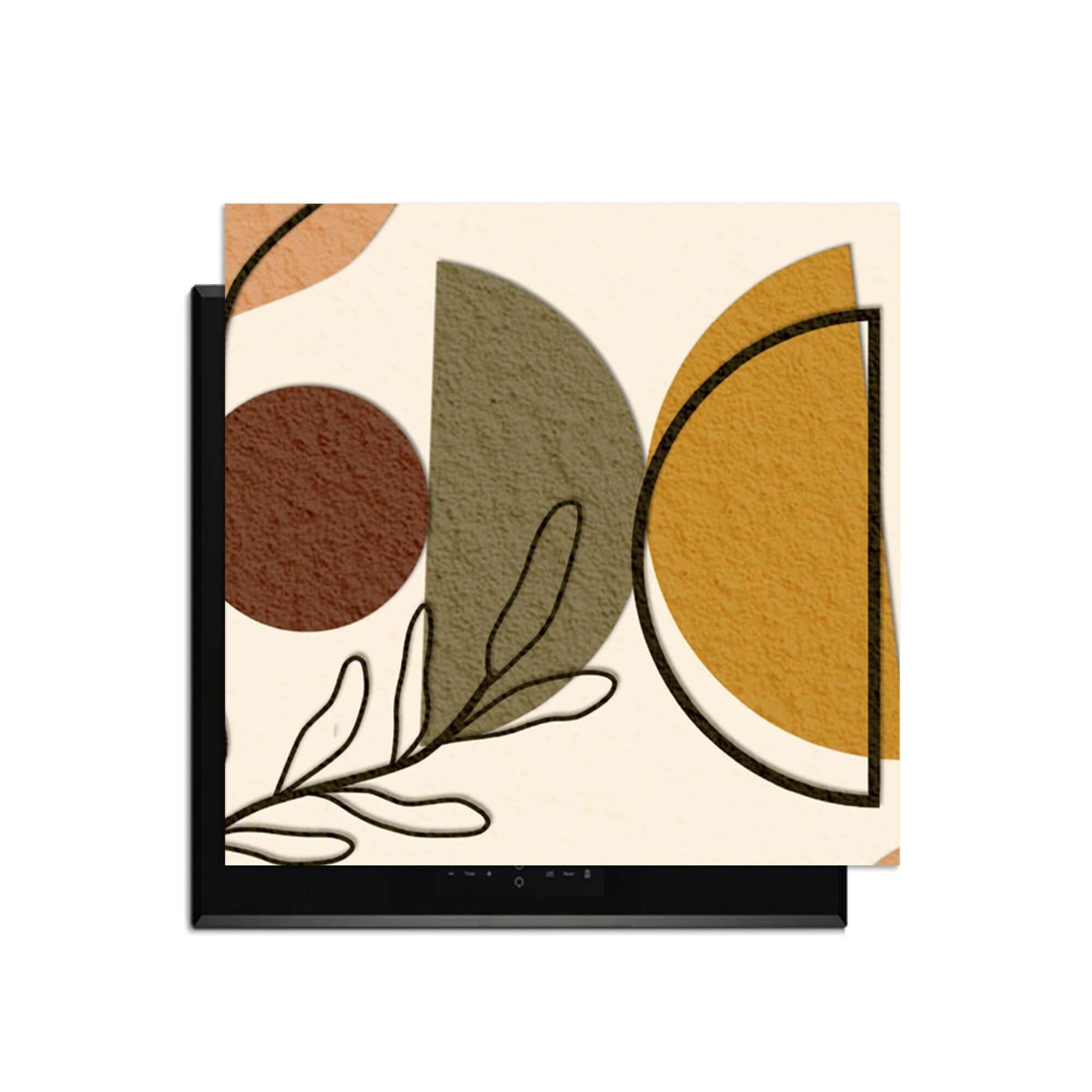 Earth Shapes - Japandi Induction Protector mit organischen Formen und warmen Farben für Ihre Küche