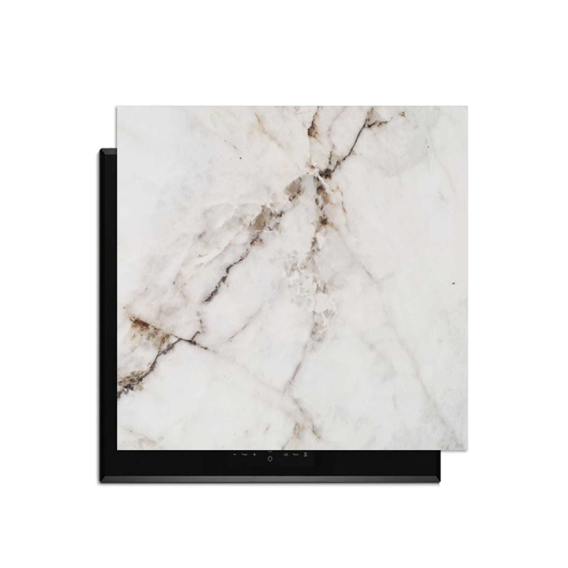 Pure Marble – Inductie Beschermer bovenop een inductiekookplaat, beschermt tegen krassen en vlekken.