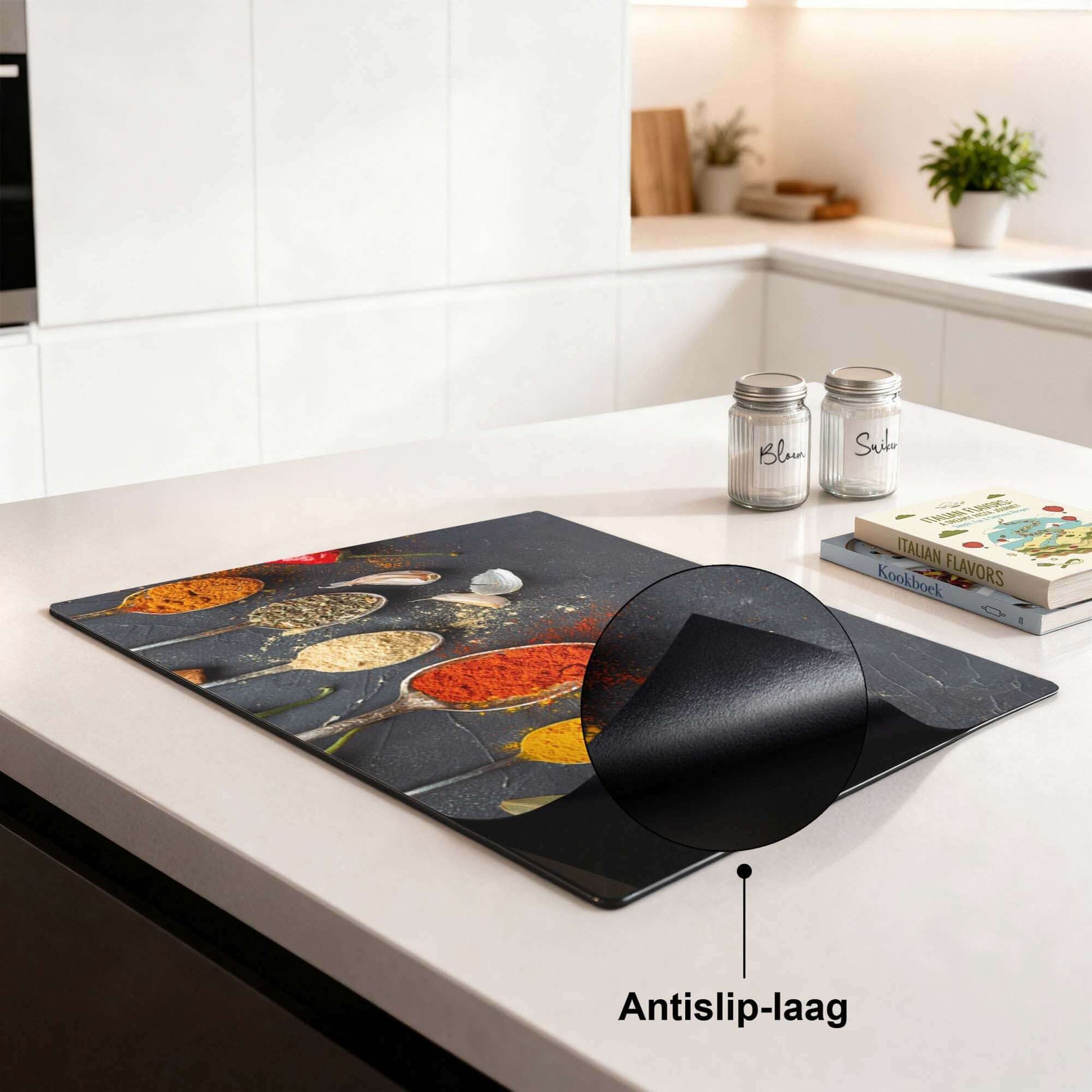 Spice Essence - Induktionsschutz mit Anti-Rutsch-Beschichtung, perfekt für eine stilvolle Küche.