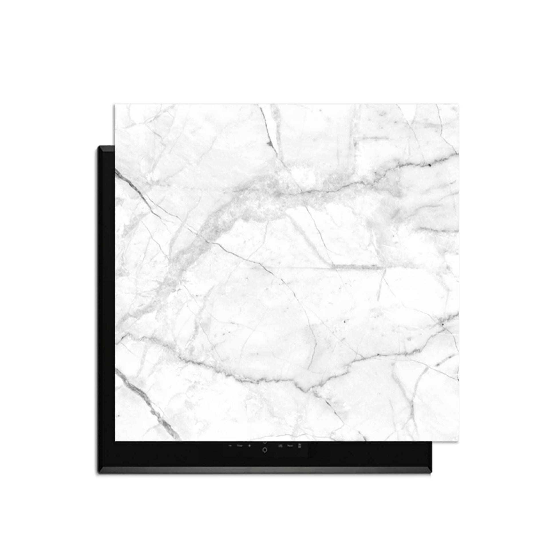 Carrara Light - Inductie Beschermer voor inductiekookplaat, stijlvol en functioneel, gemaakt van hoogwaardig vinyl.