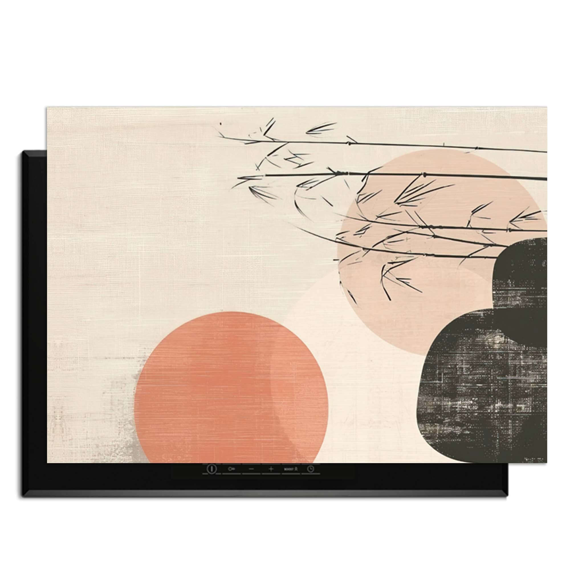 Zen Balance – Japandi Inductie Beschermer met minimalistisch ontwerp en elegante kleuren.