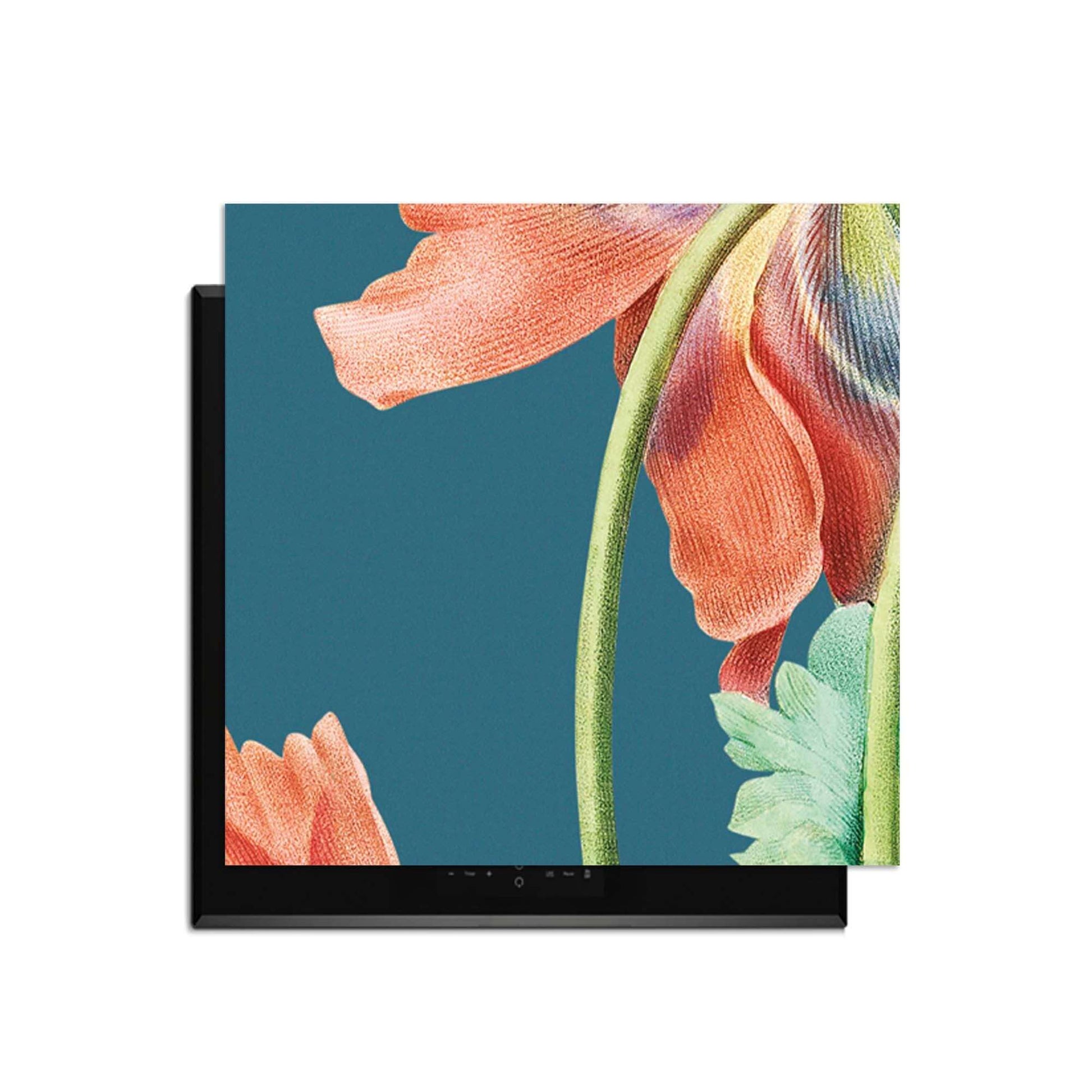 Blooming Grace – Inductie Beschermer met elegant bloemenontwerp voor een stijlvolle keuken.