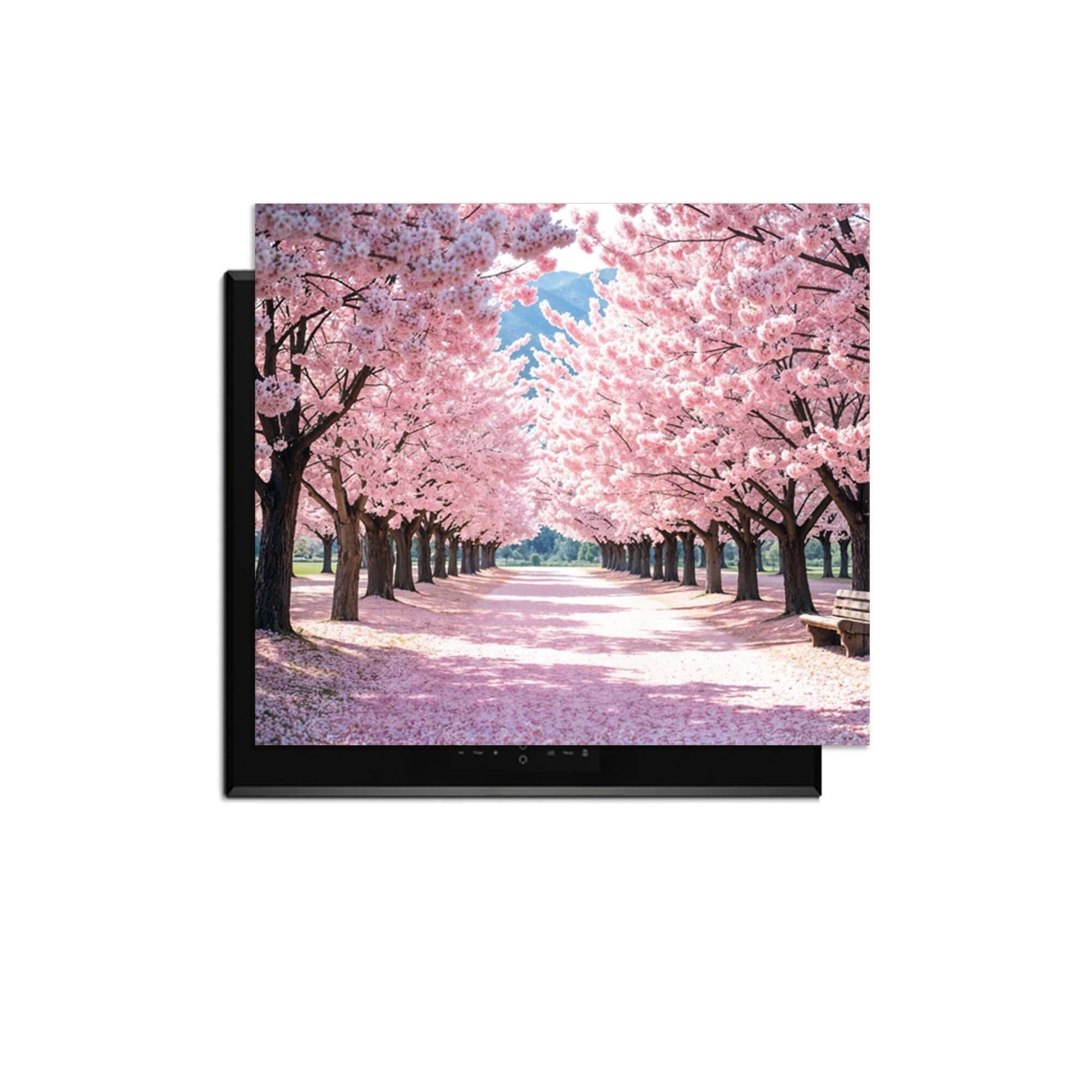 Sakura Bliss – Inductie Beschermer met roze kersenbloesemdesign voor een elegante keuken uitstraling.