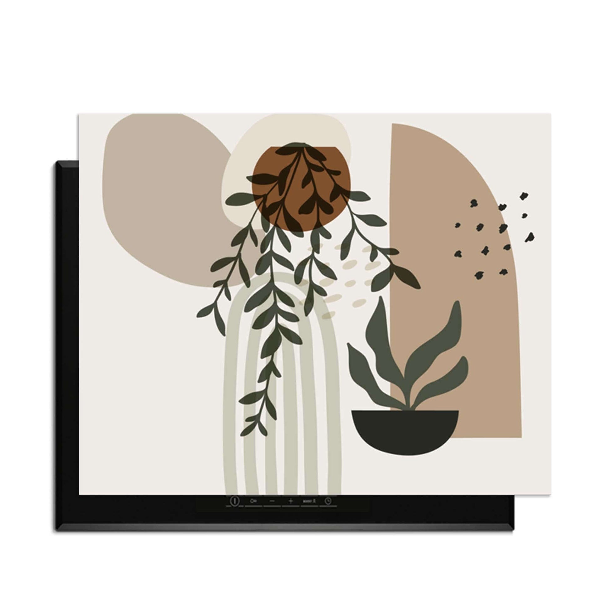Botanical Harmony - Japandi Induction Protector mit einem botanischen Design voller Eleganz und Stil.