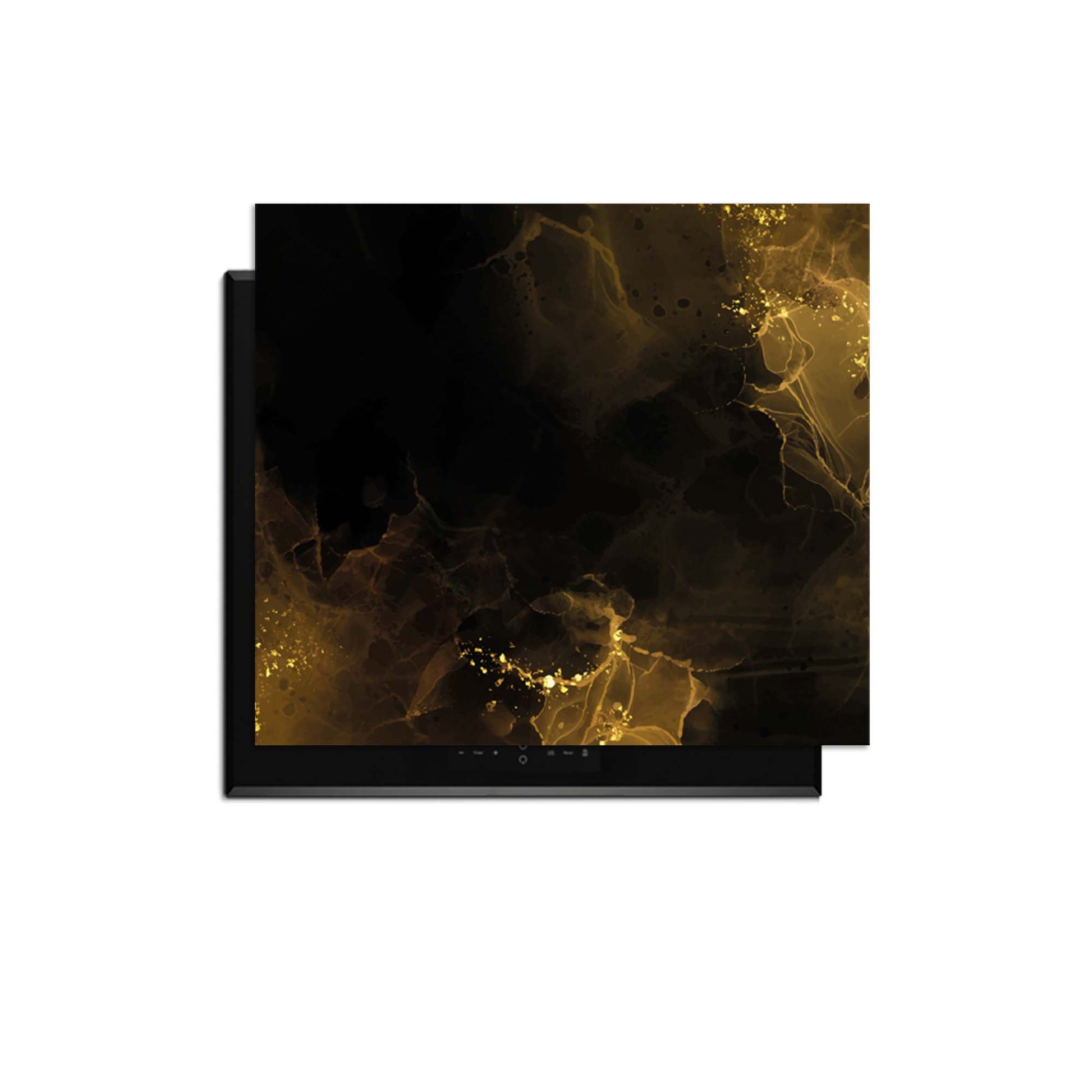 Golden Smoke – Inductie Beschermer met diepzwarte en gouden waas, luxe uitstraling