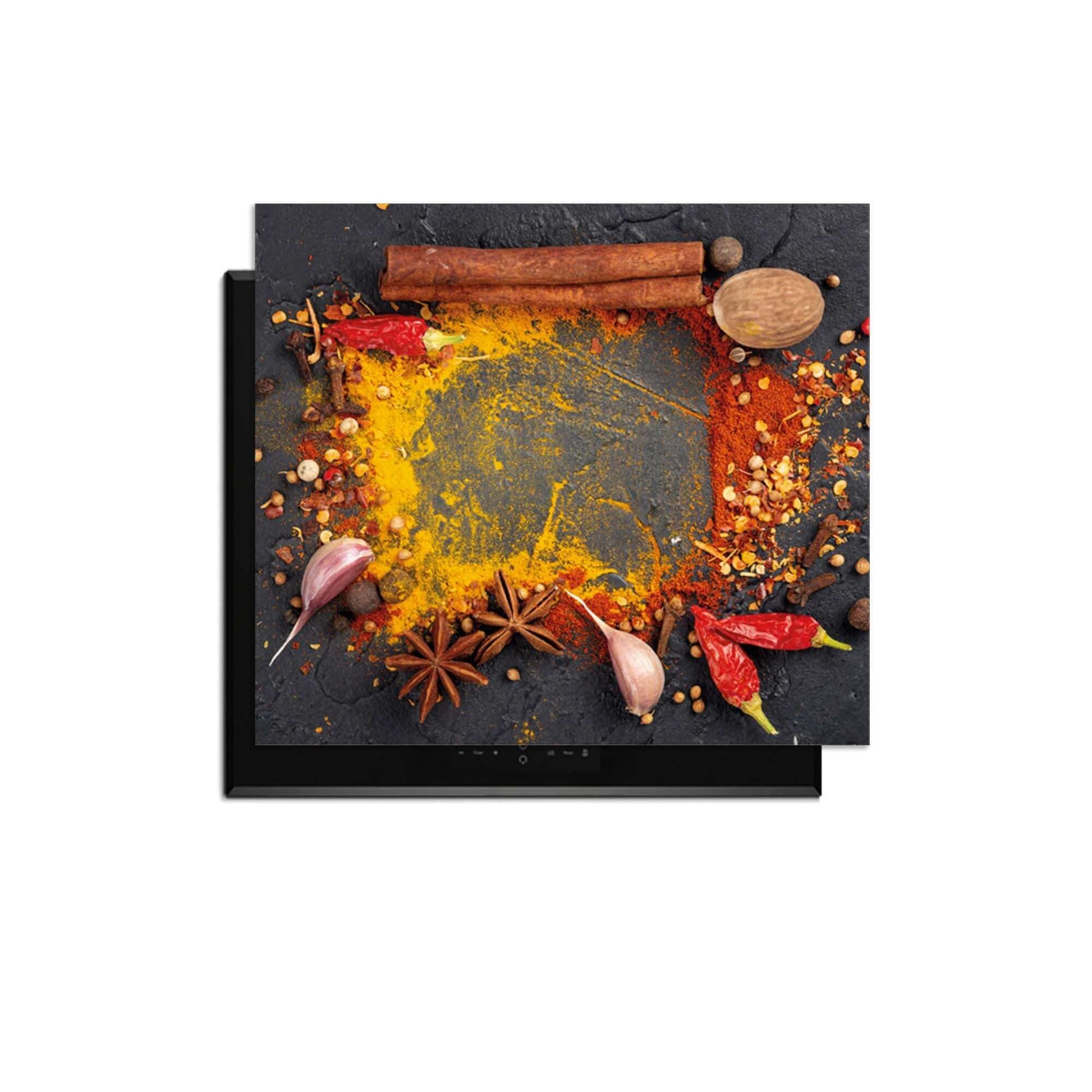 Eastern Spice Mix - Induction Protector mit Kräutern und Gewürzen auf einem eleganten Kochfeld