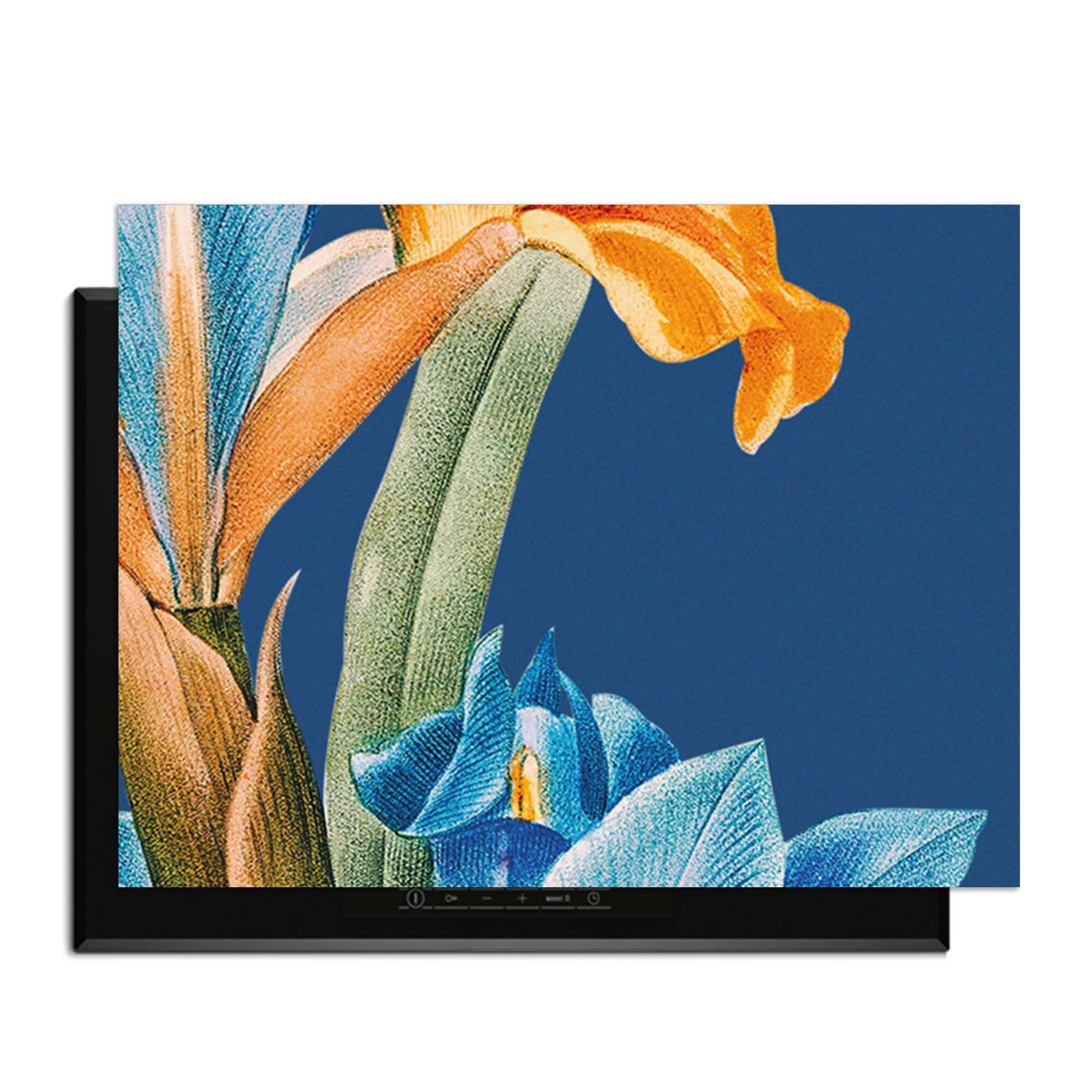 Iris Elegance – Inductie Beschermer met kleurrijke vintage bloemenprint voor je keuken.