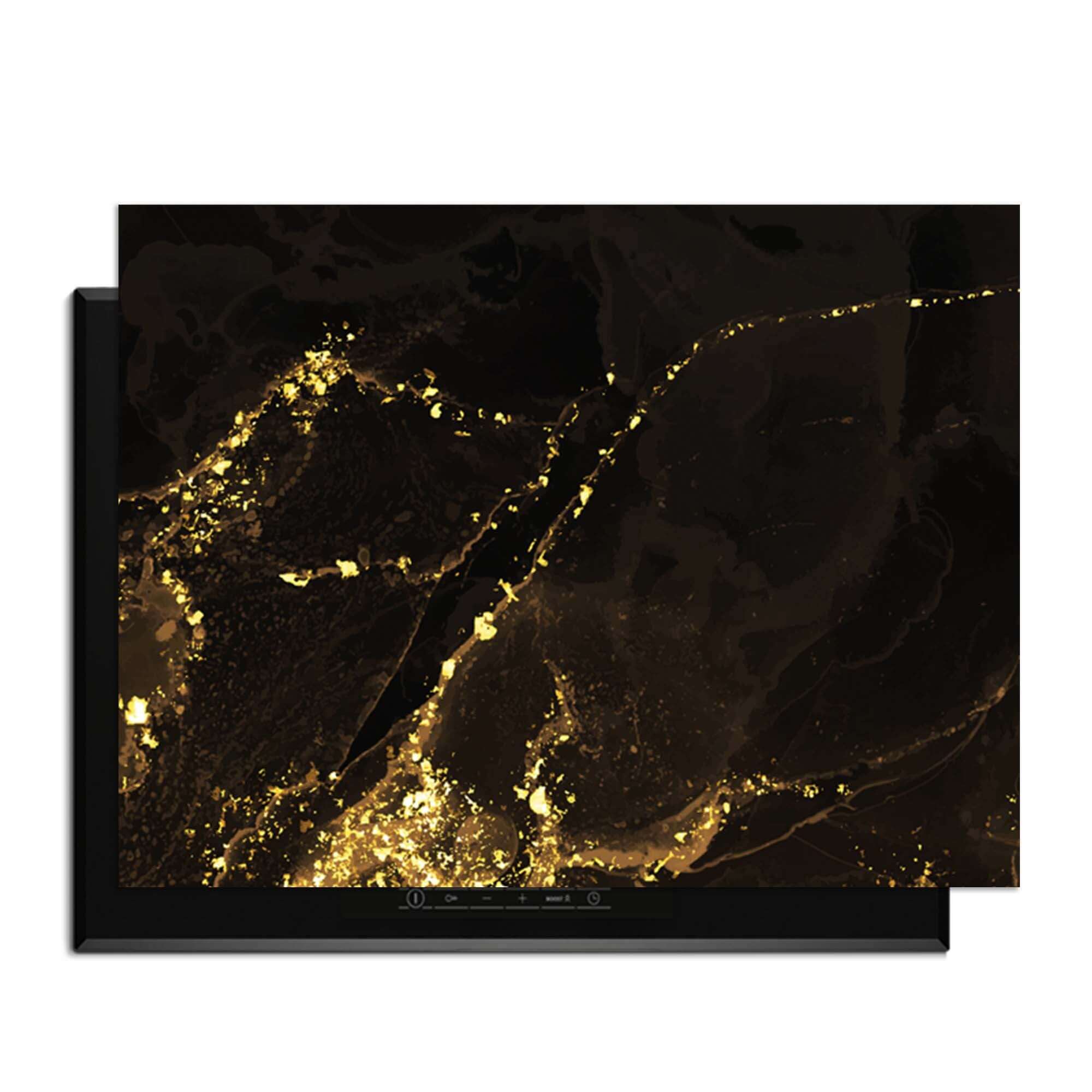 Gilded Marble – Inductie Beschermer met chique marmerlook en gouden aders voor een luxe uitstraling.