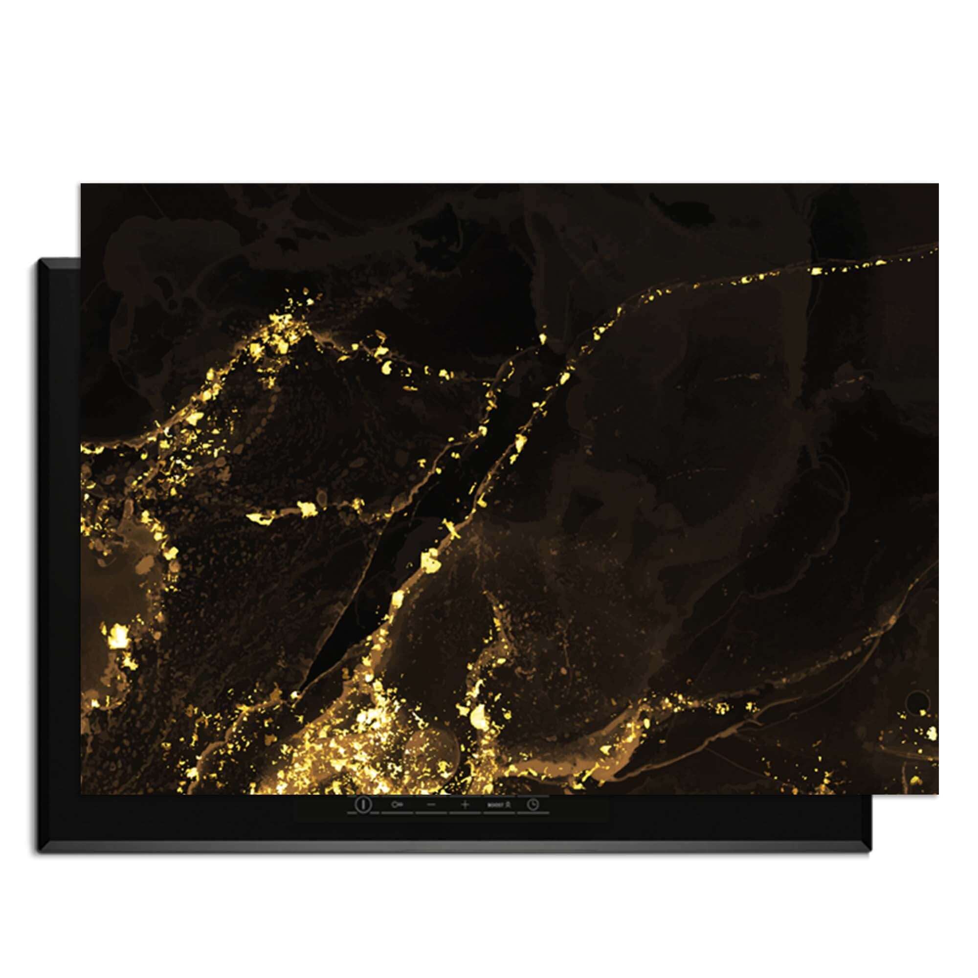 Gilded Marble – Inductie Beschermer met luxe gouden aders en chique marmerlook voor stijlvolle keukens.