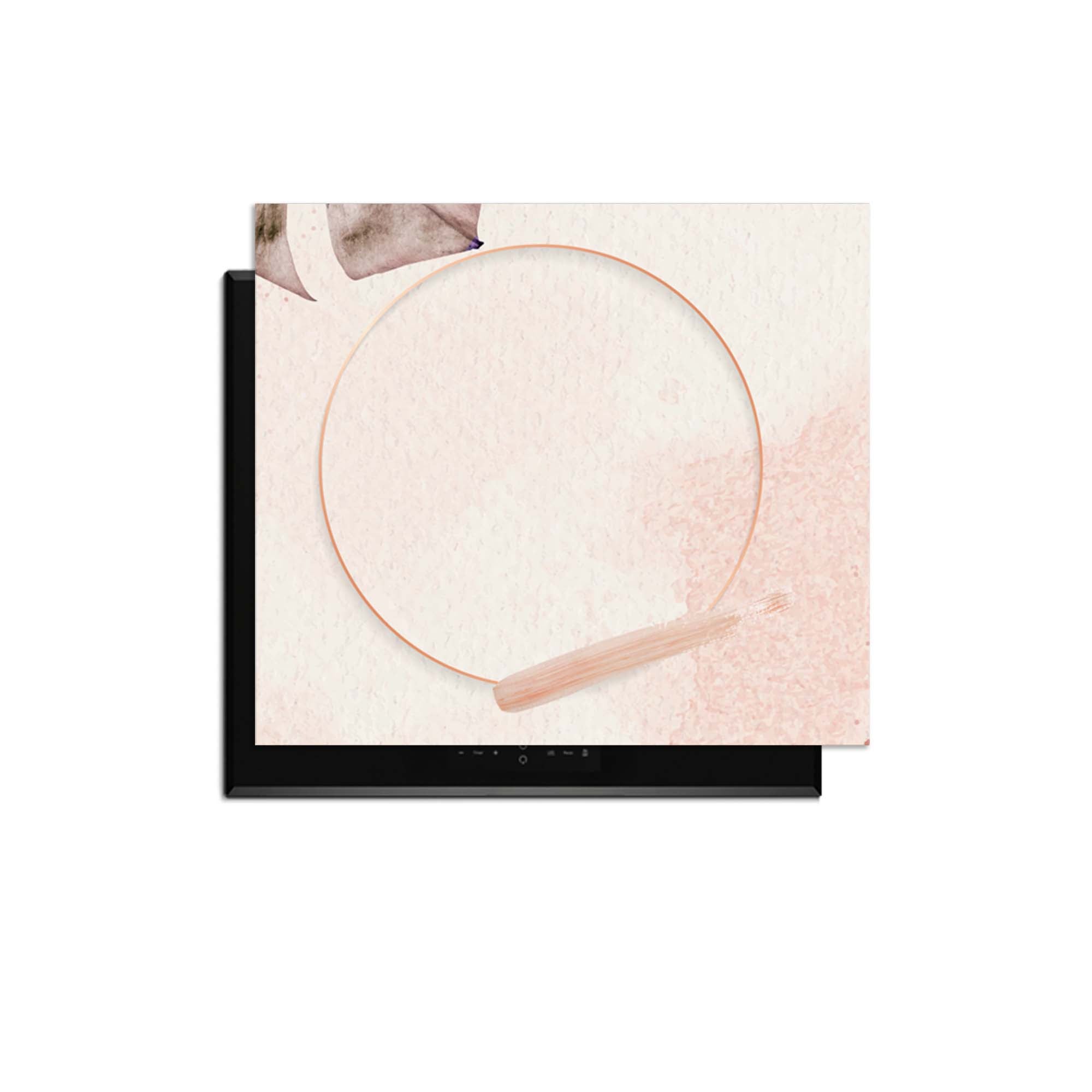 Soft Harmony - Inductie Beschermer met minimalistisch design in zachte nude tinten voor moderne keukens.