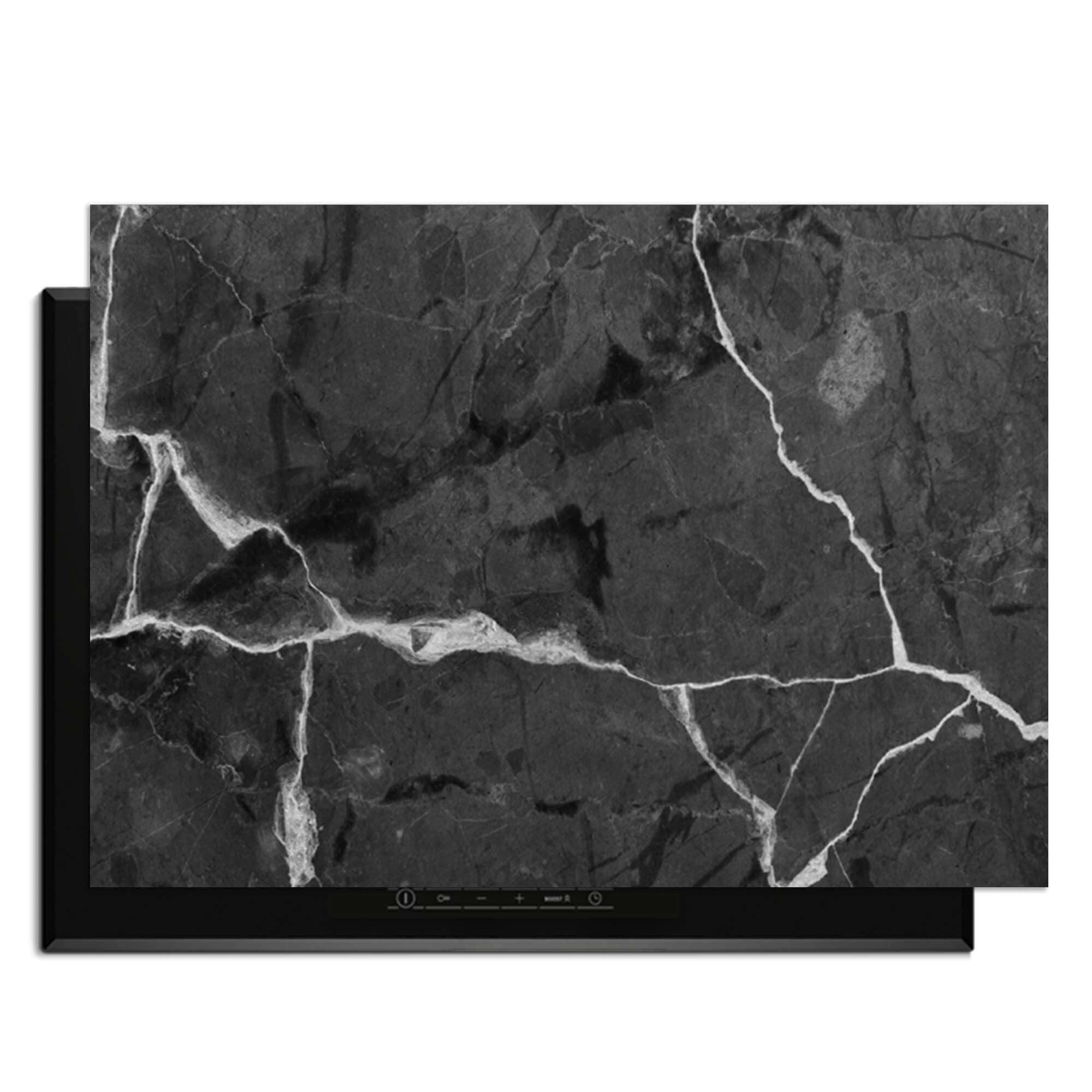 Black Marble – Inductie Beschermer, luxe kookplaatbescherming met antislip-laag en modern design.