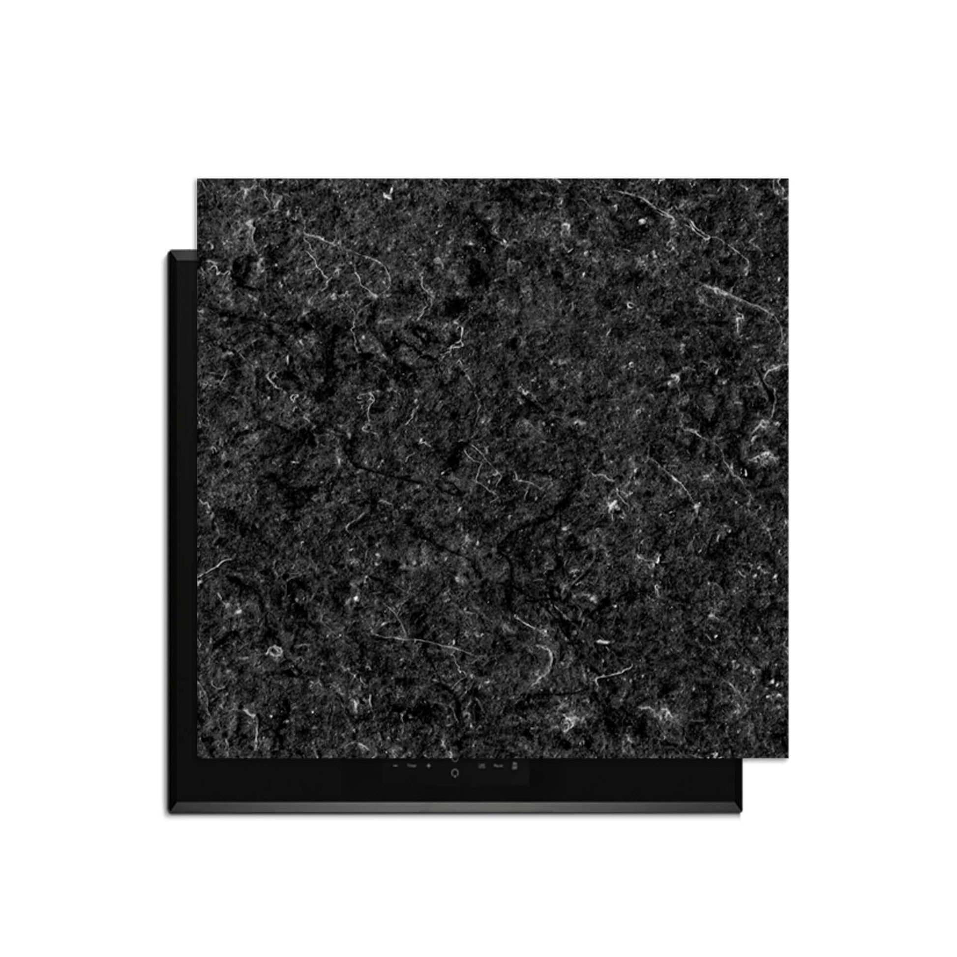 Nero Marble - Inductie Beschermer met luxe zwart marmerpatroon voor keukenbescherming.