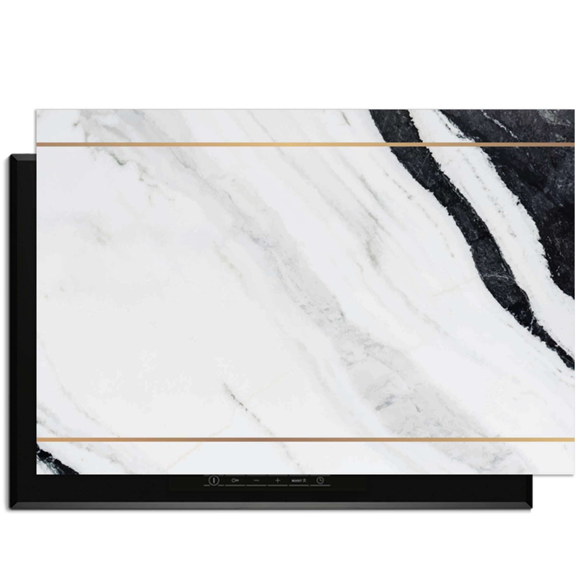 Marble Modern - Inductie Beschermer met tijdloos marmerdesign en goudaccenten voor een moderne keuken