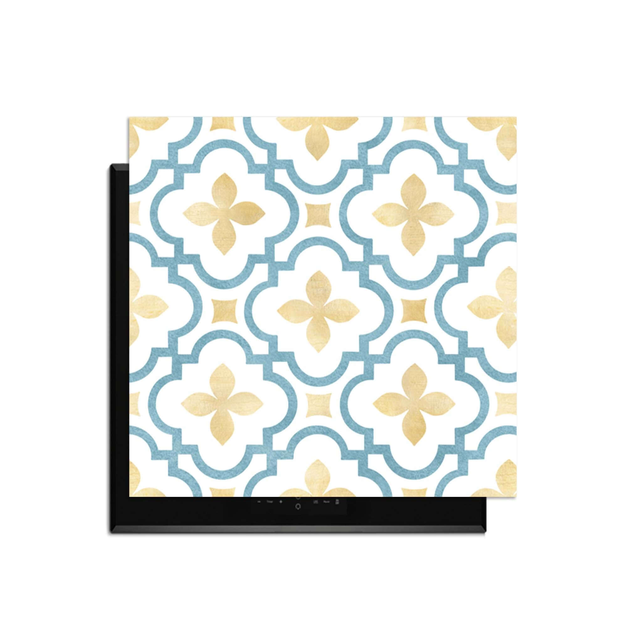 Azure Blossom Tile - Inductie Beschermer