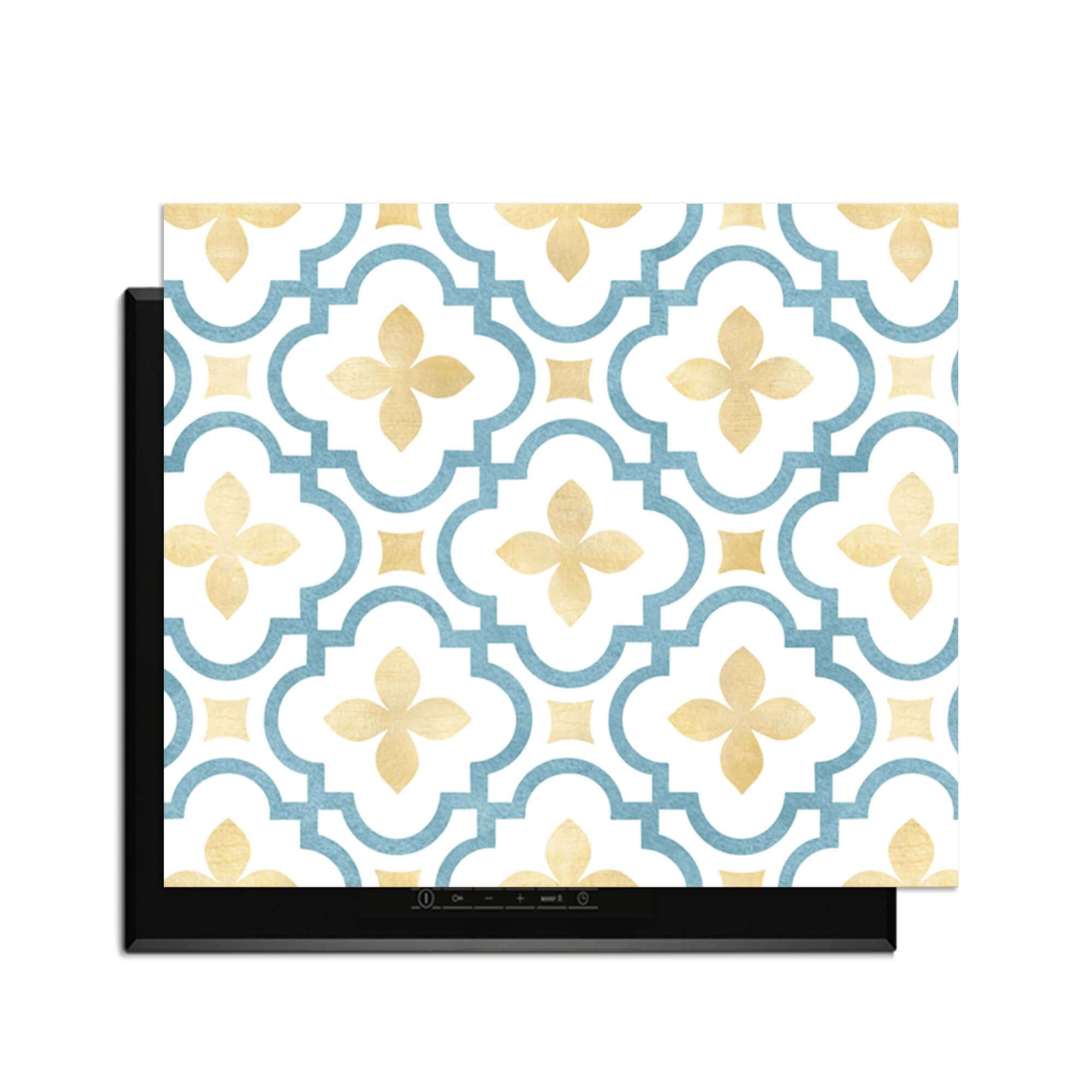 Azure Blossom Tile - Inductie Beschermer