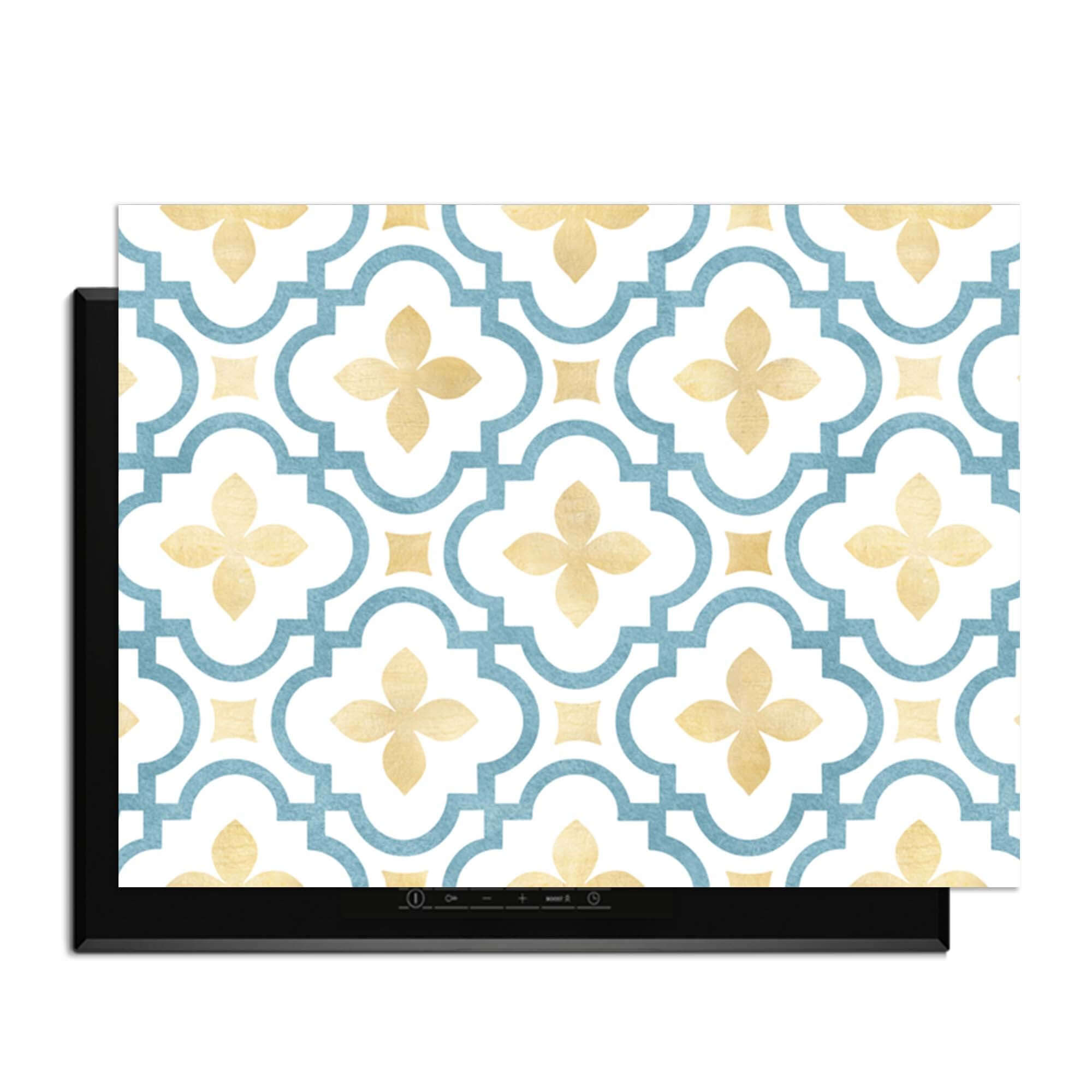 Azure Blossom Tile - Inductie Beschermer