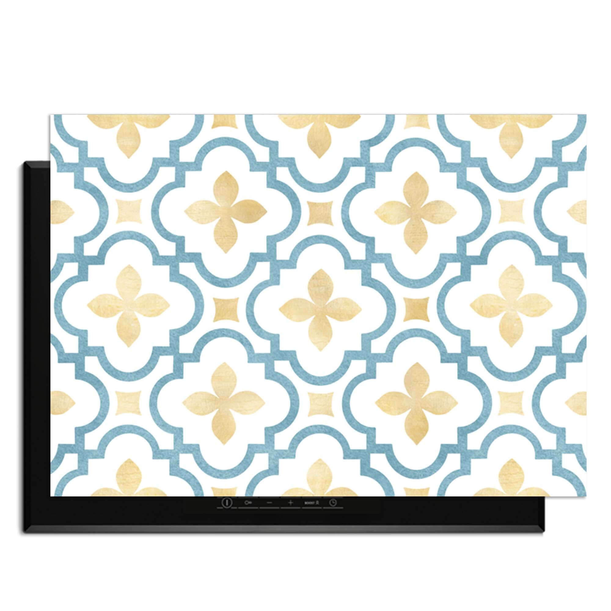 Azure Blossom Tile - Inductie Beschermer