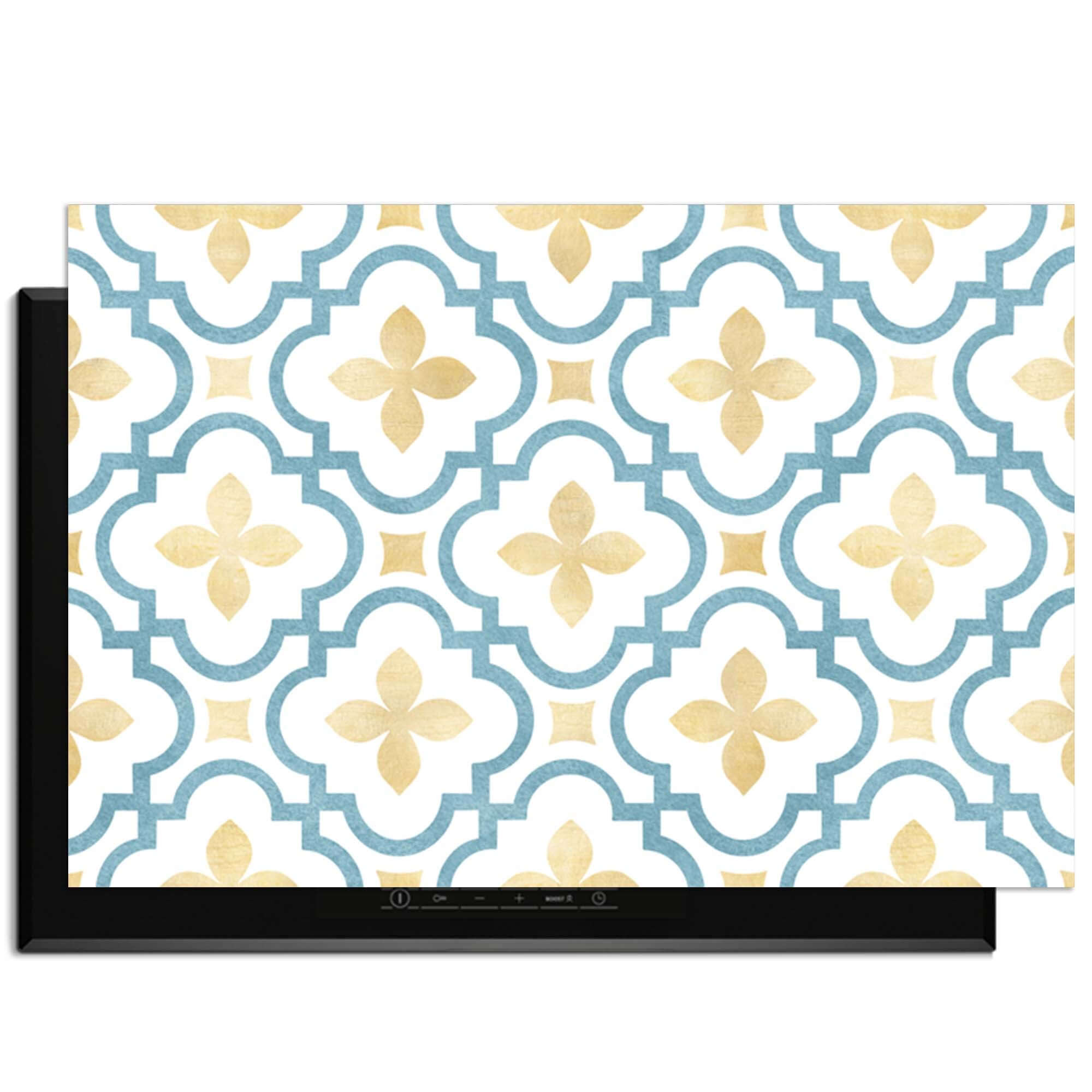 Azure Blossom Tile - Inductie Beschermer