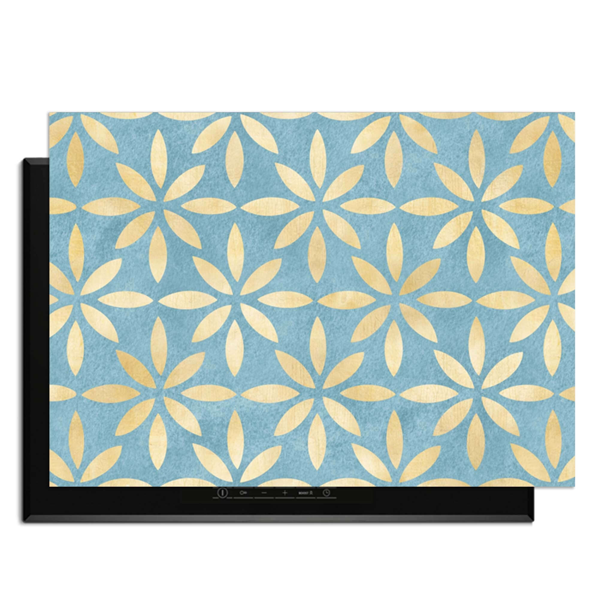 Azure Floral Cross - Inductie Beschermer