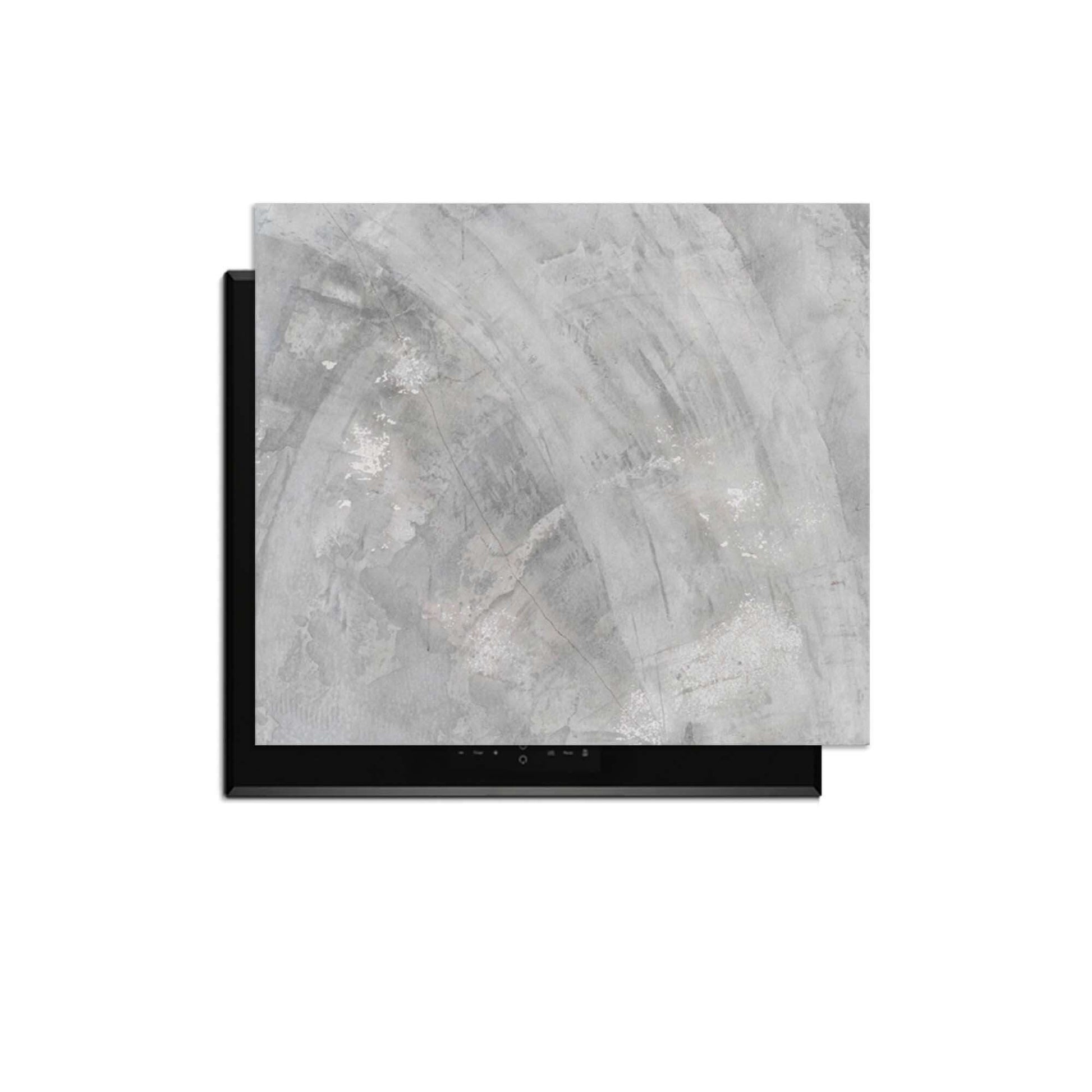 Concrete Flow - Induktionsschutz auf Induktionskochfeld mit grauem, modernem Look.