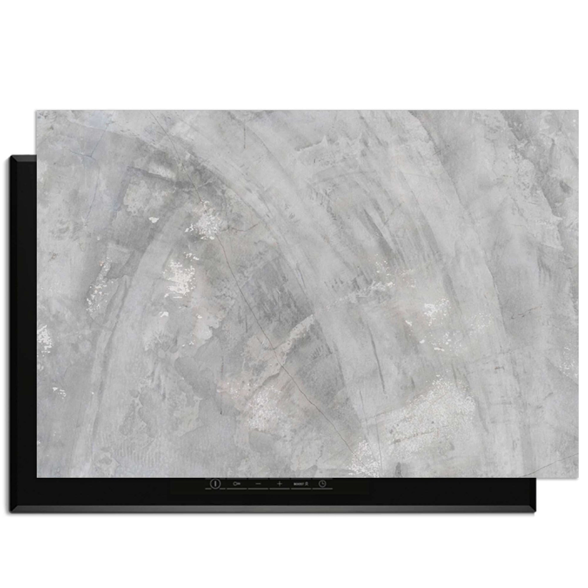 Concrete Flow - Induction Protector mit dezenten Grautönen und modernen Mustern für die Küche.