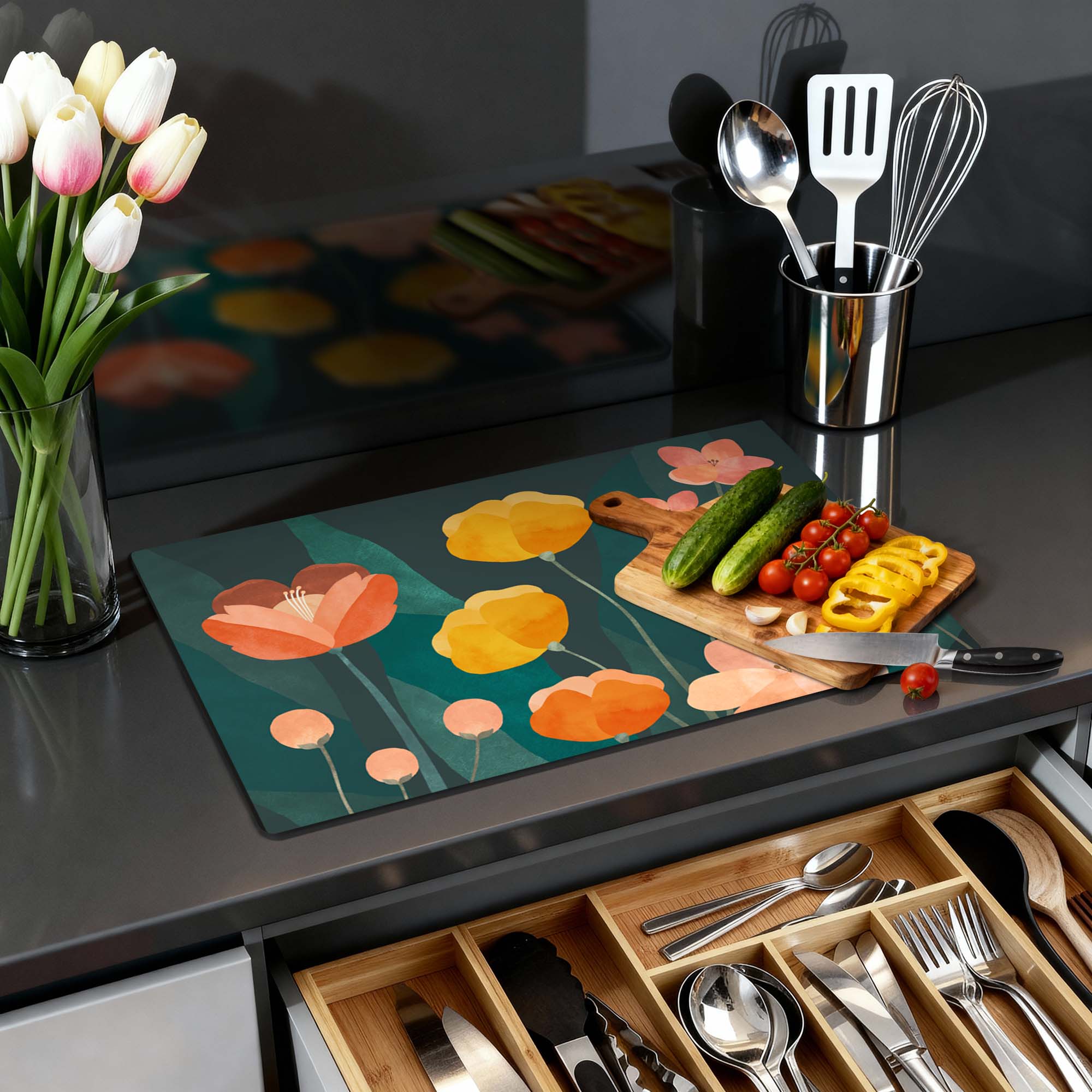 Evening Garden - Inductie Beschermer