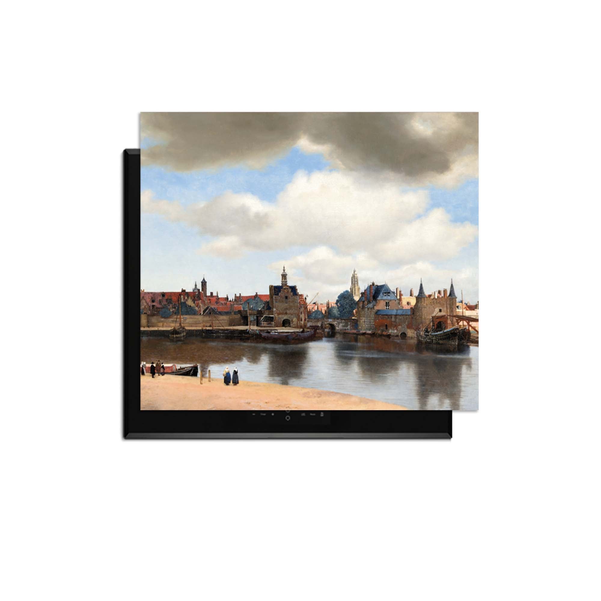 Gezicht op Delft – Inductie Beschermer met Vermeer stadsgezicht voor moderne keukens.