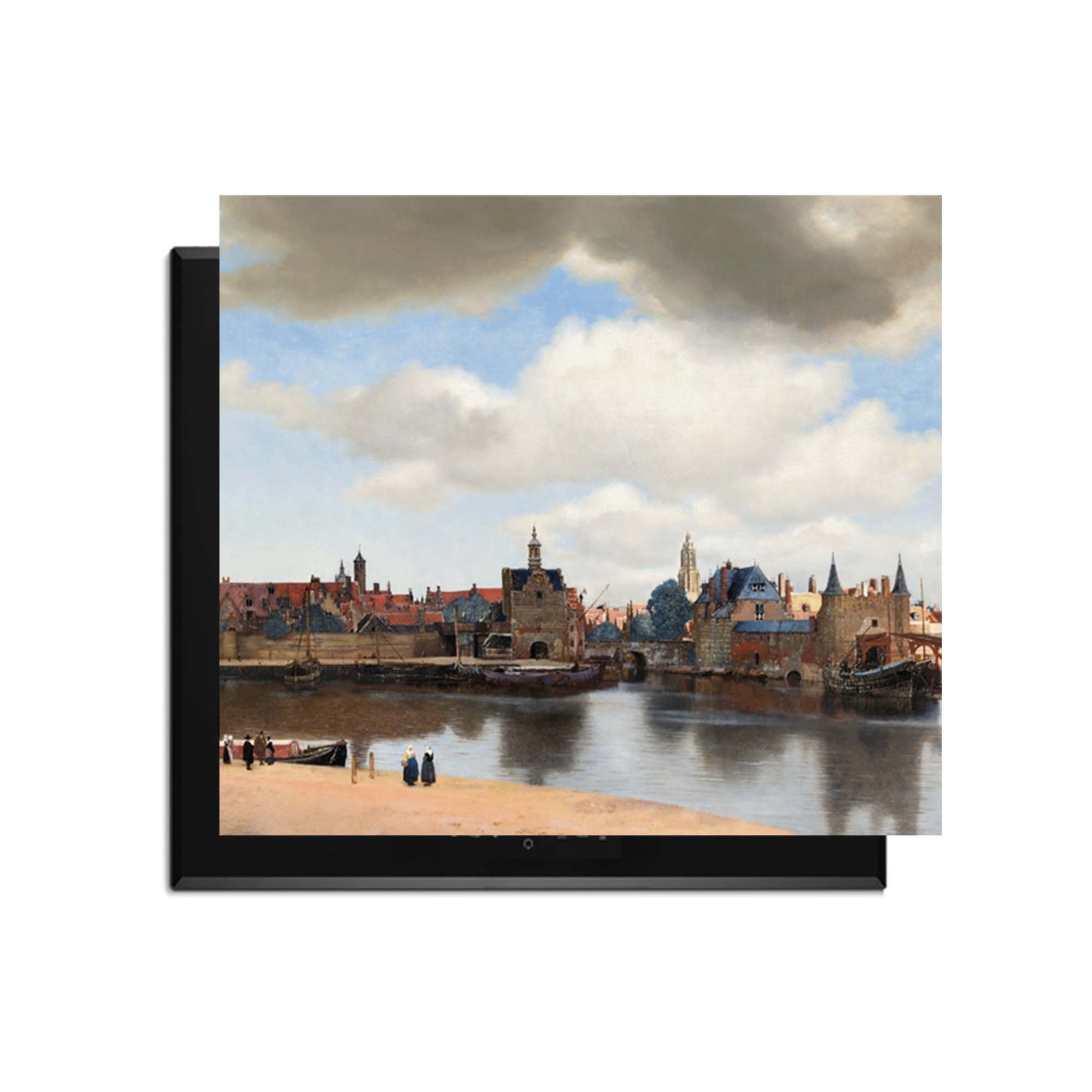 Gezicht op Delft – Inductie Beschermer met iconisch stadsgezicht voor moderne keuken.