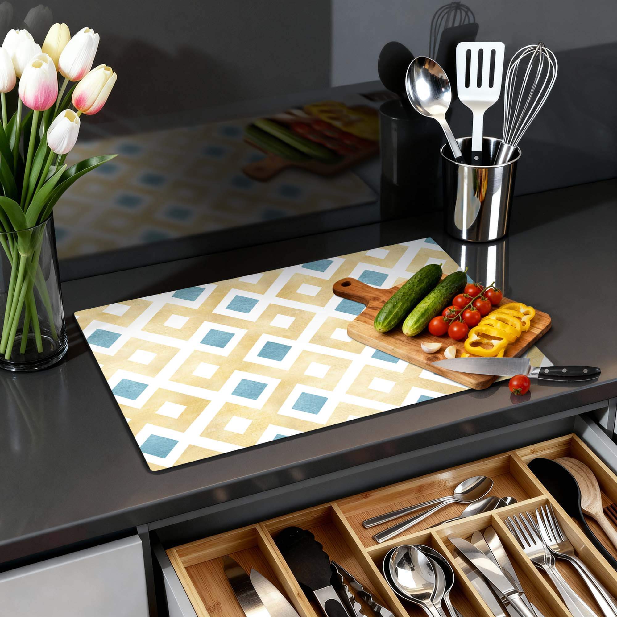 Golden Diamond Grid - Inductie Beschermer