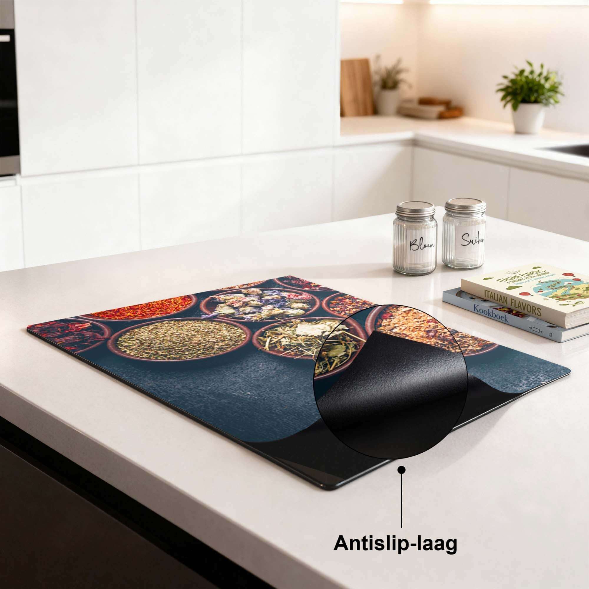 Herbal Market - Inductie Beschermer met antislip-laag, ideaal voor bescherming in de keuken.