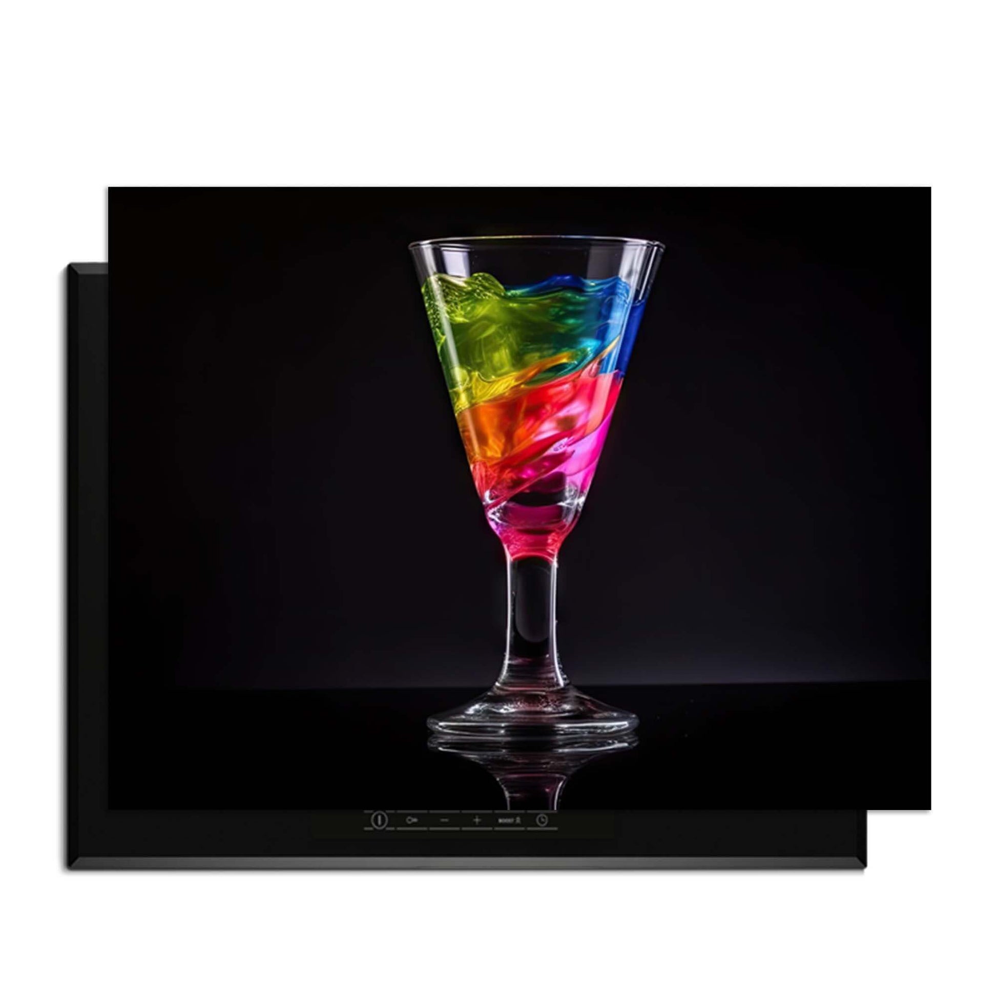 Liquid Art - Inductie Beschermer met kleurrijk glas en een moderne uitstraling voor de keuken.