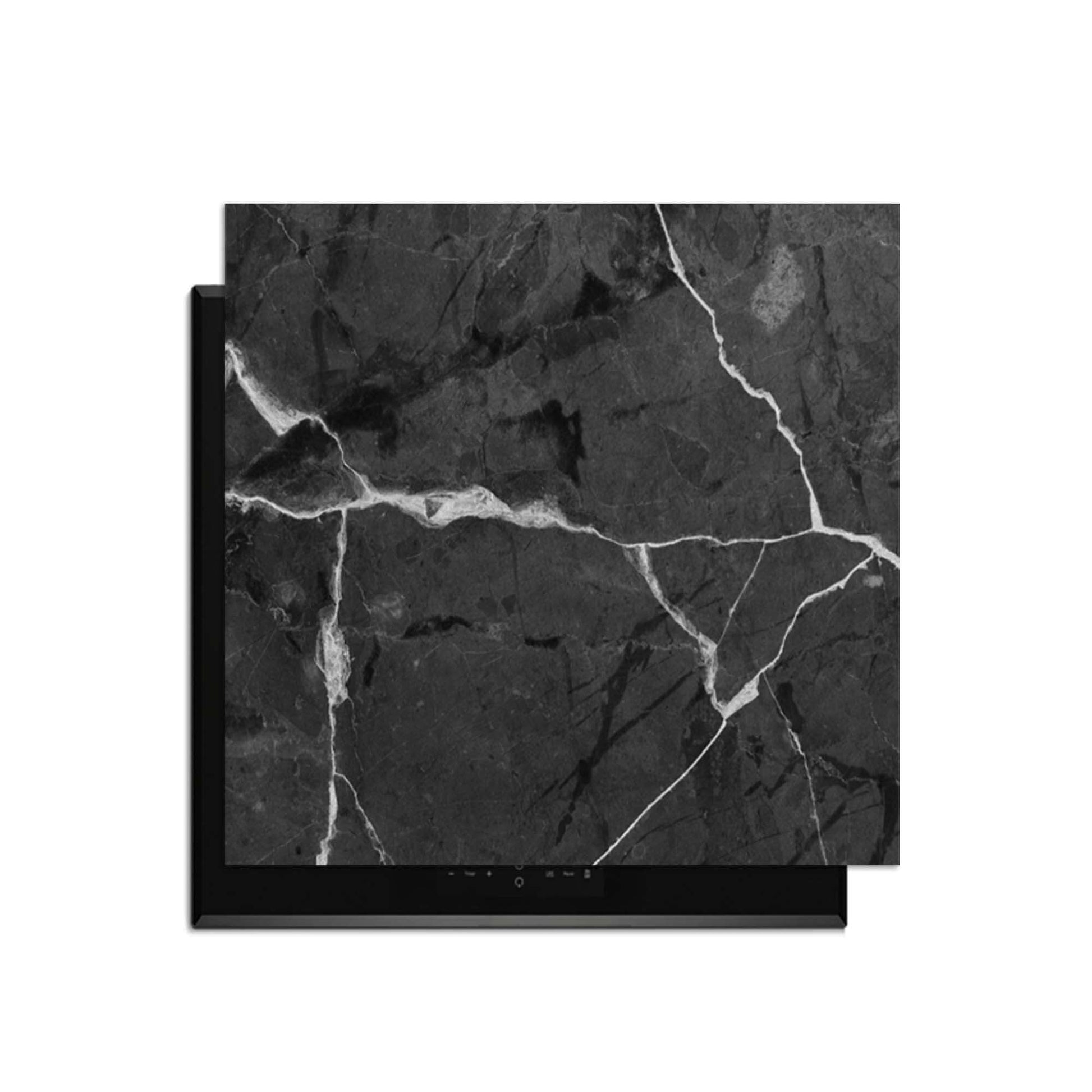 Marble Charcoal - Inductie Beschermer voor bescherming van inductieplaten met luxe marmerdesign.